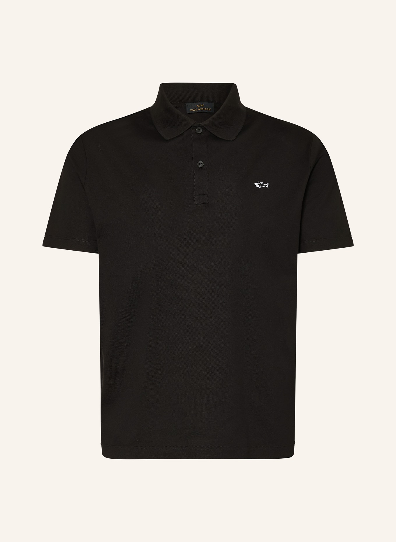 PAUL & SHARK Piqué-Poloshirt: SCHWARZ / WEISS