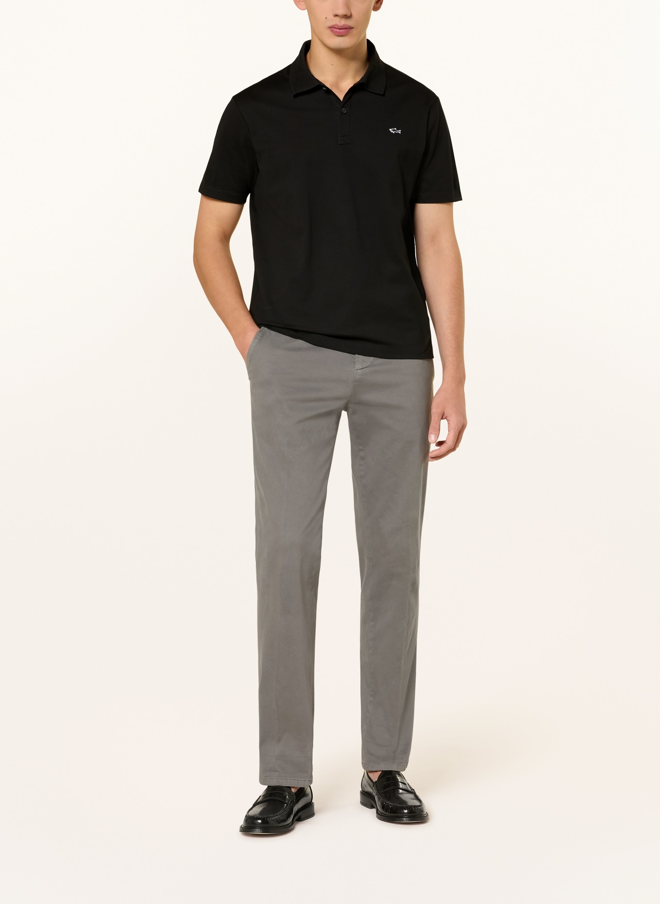 PAUL & SHARK Piqué-Poloshirt: SCHWARZ / WEISS