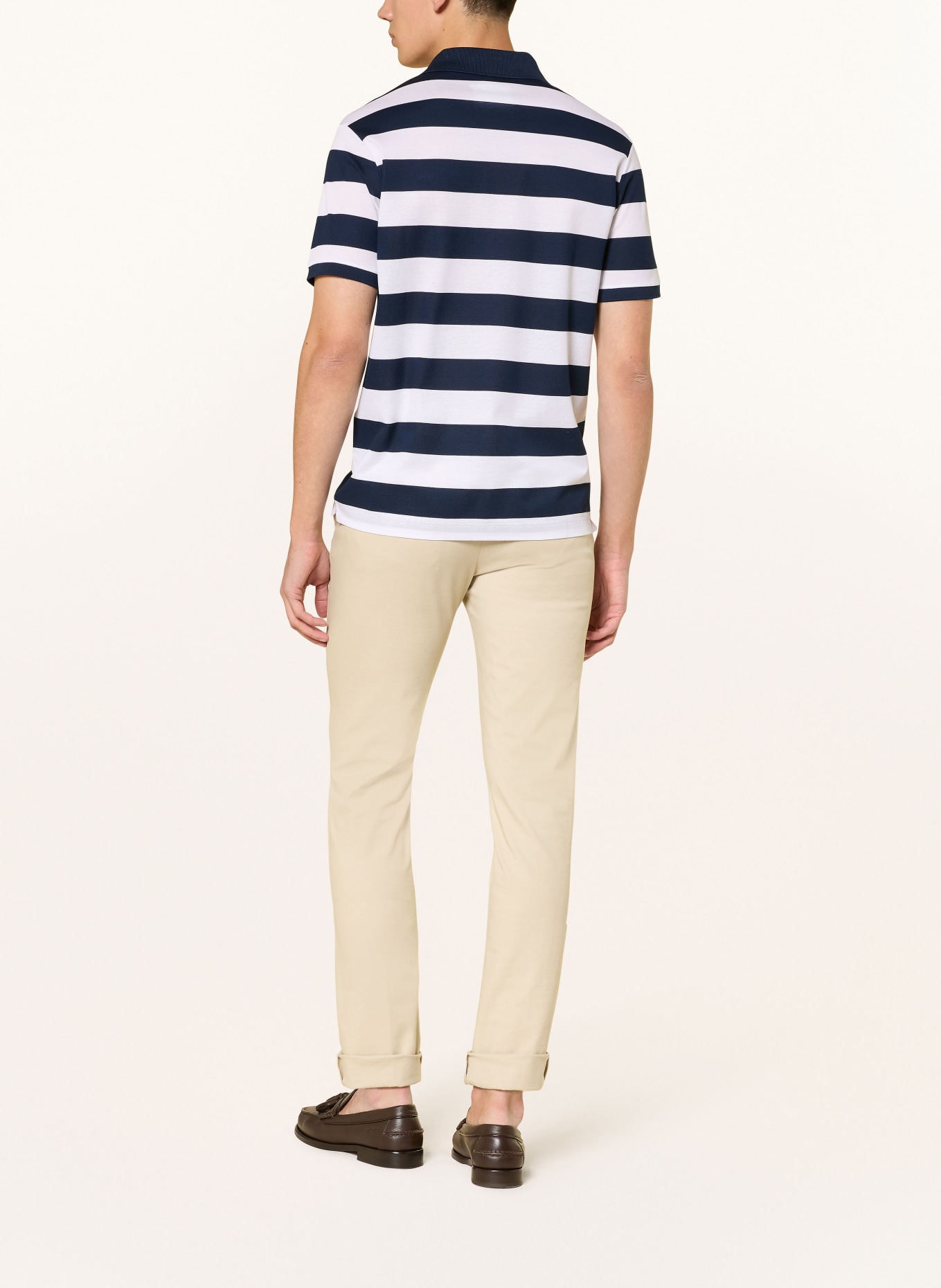 PAUL & SHARK Piqué-Poloshirt Regular Fit: DUNKELBLAU / WEISS