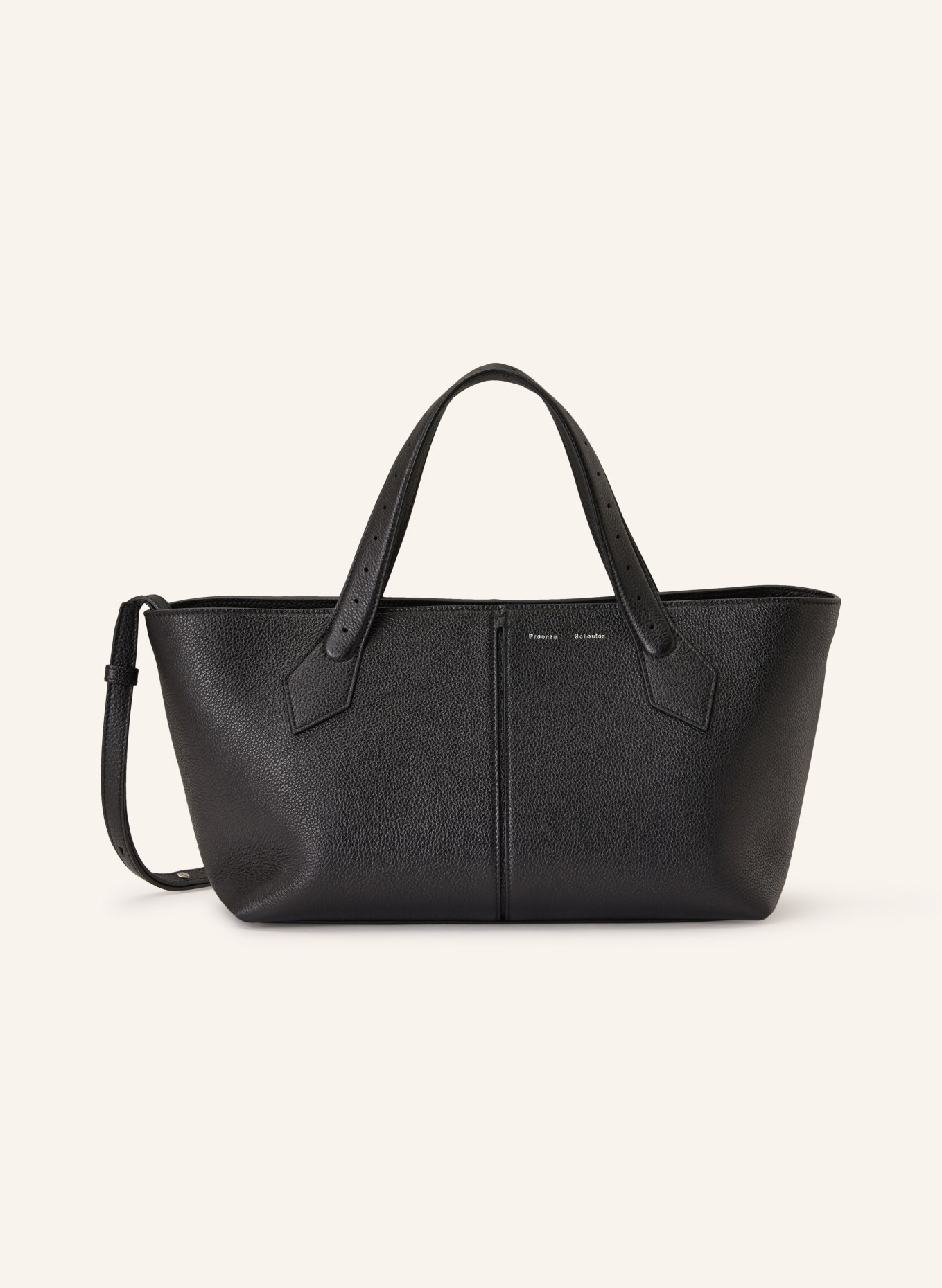 Proenza Schouler EAST WEST TOTE handbag: BLACK / SILVER