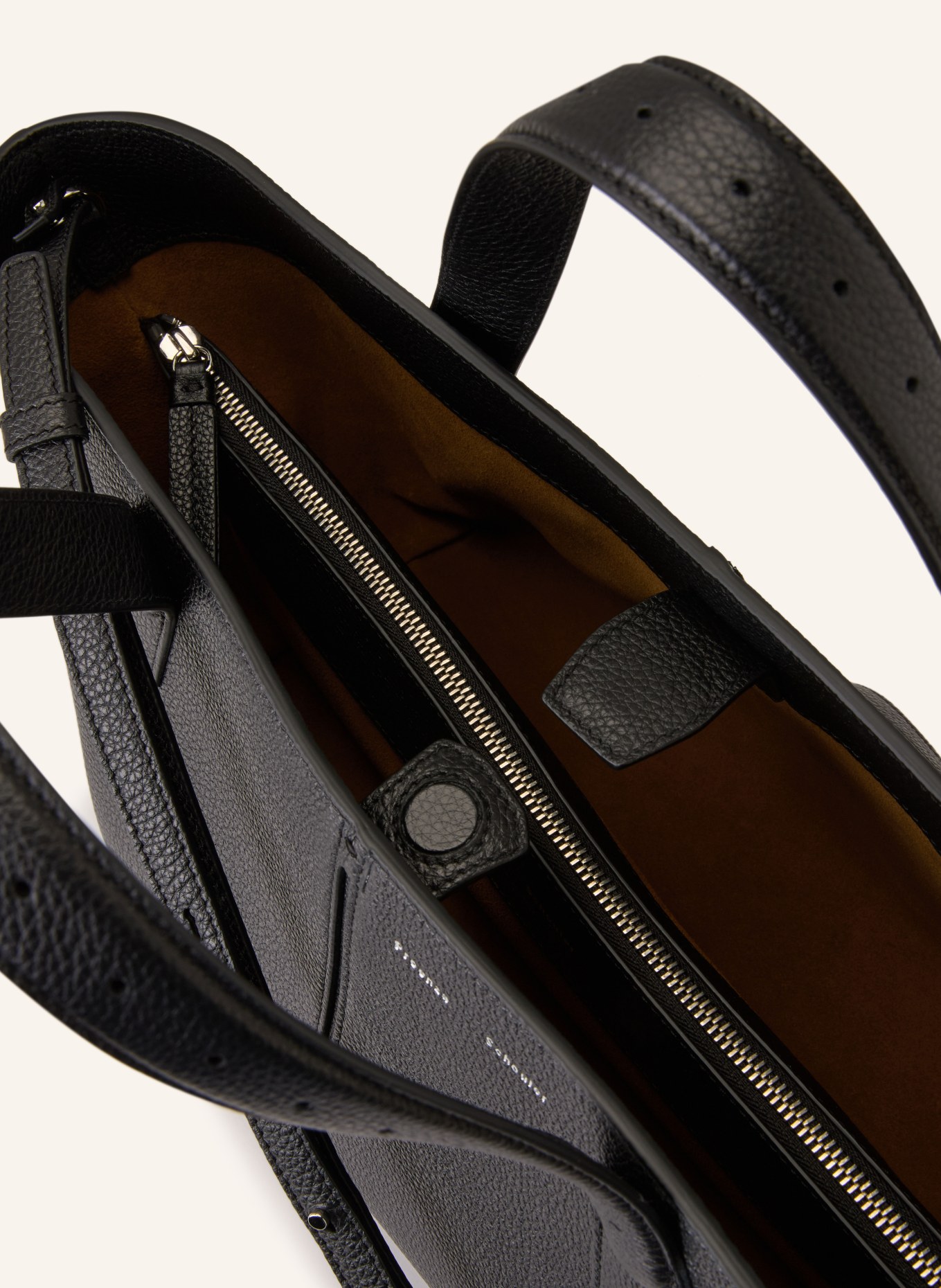 Proenza Schouler EAST WEST TOTE handbag: BLACK / SILVER