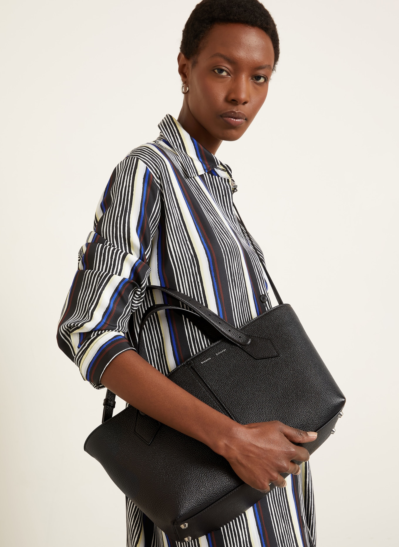 Proenza Schouler Torebka EAST WEST TOTE: CZARNY / SREBRNY