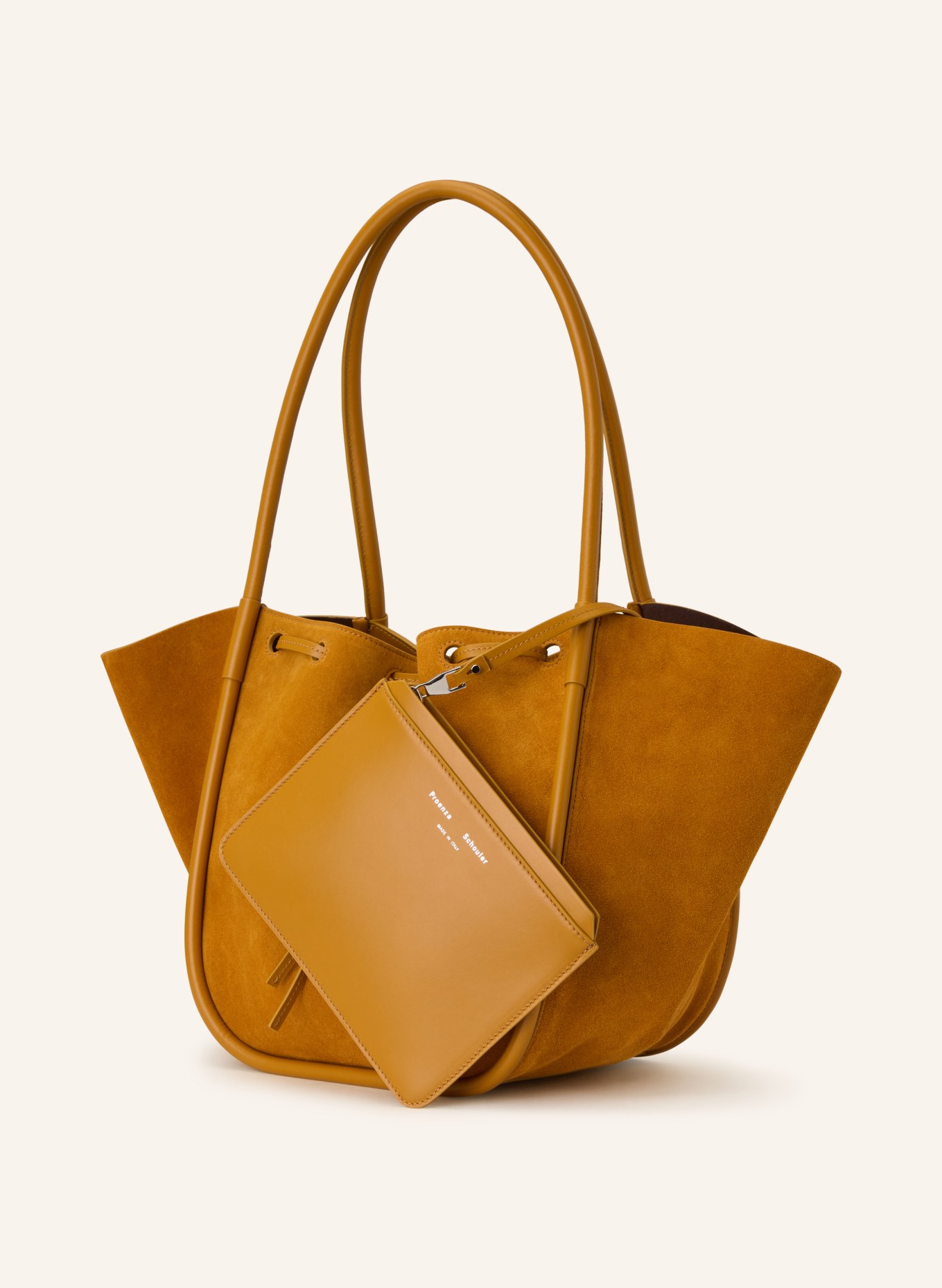 Proenza Schouler Shopper RUCHED LARGE mit Pouch: DUNKELGELB