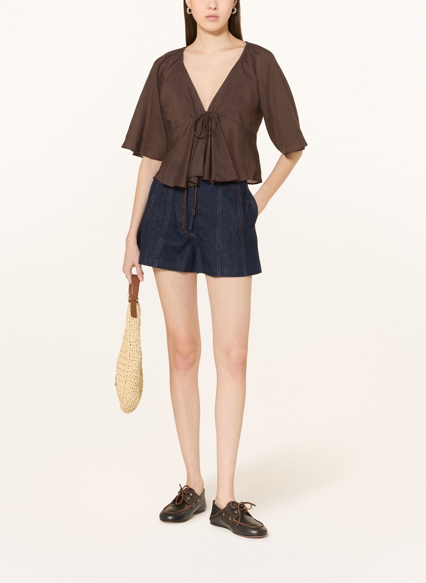 MRS & HUGS blůza: HNĚDÁ