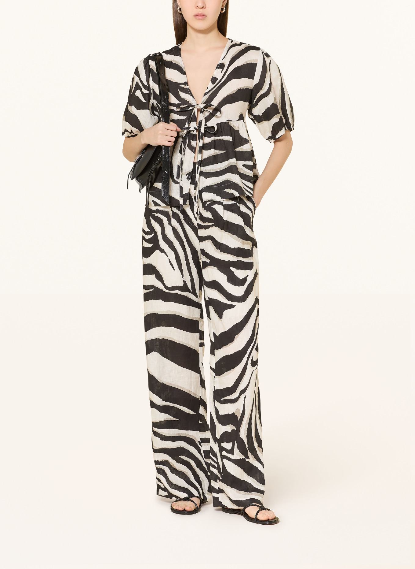 MRS & HUGS linen pants: zebraFS26