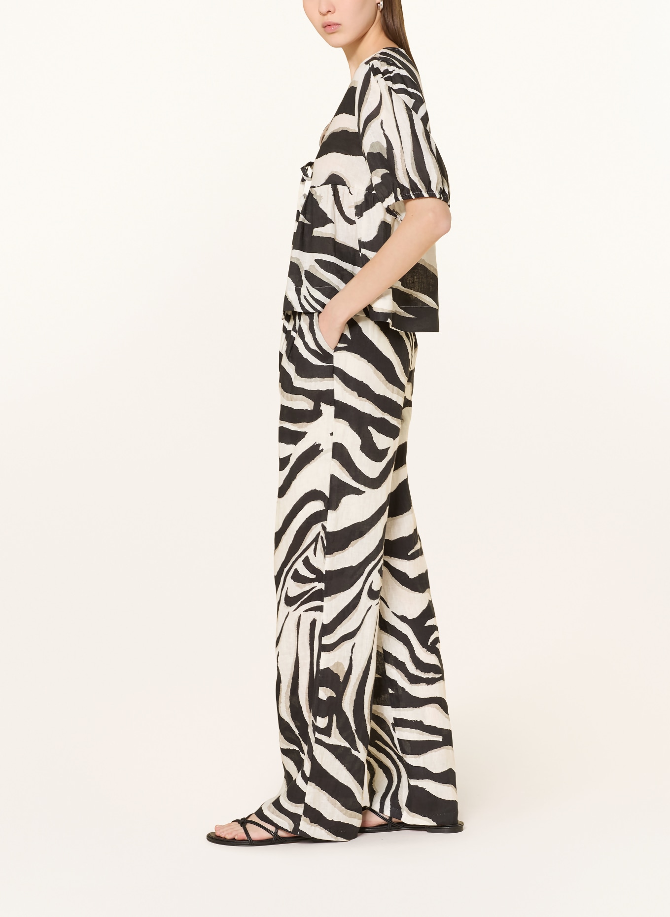 MRS & HUGS linen pants: zebraFS26