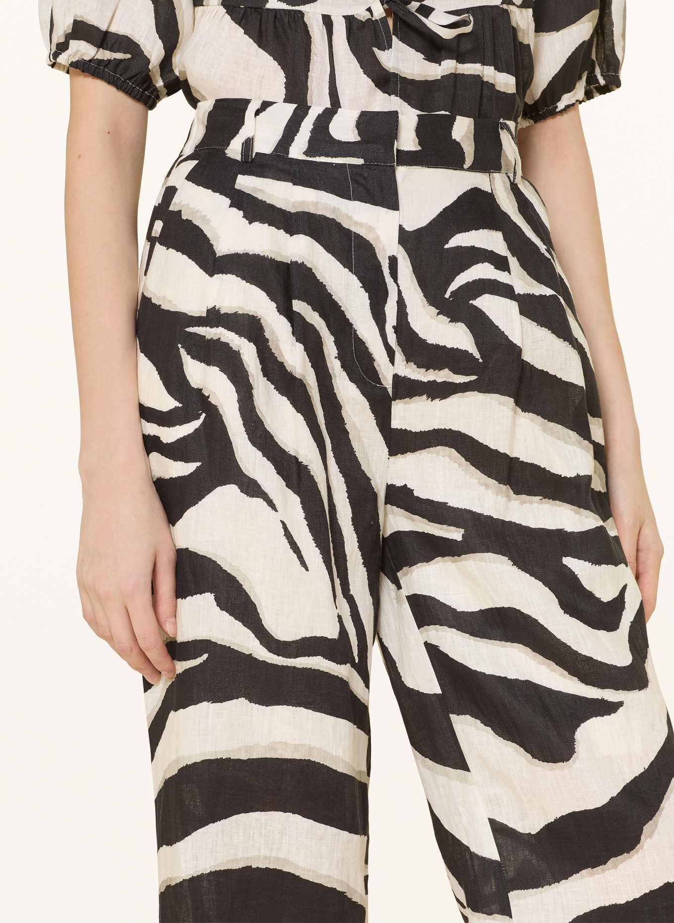 MRS & HUGS linen pants: zebraFS26