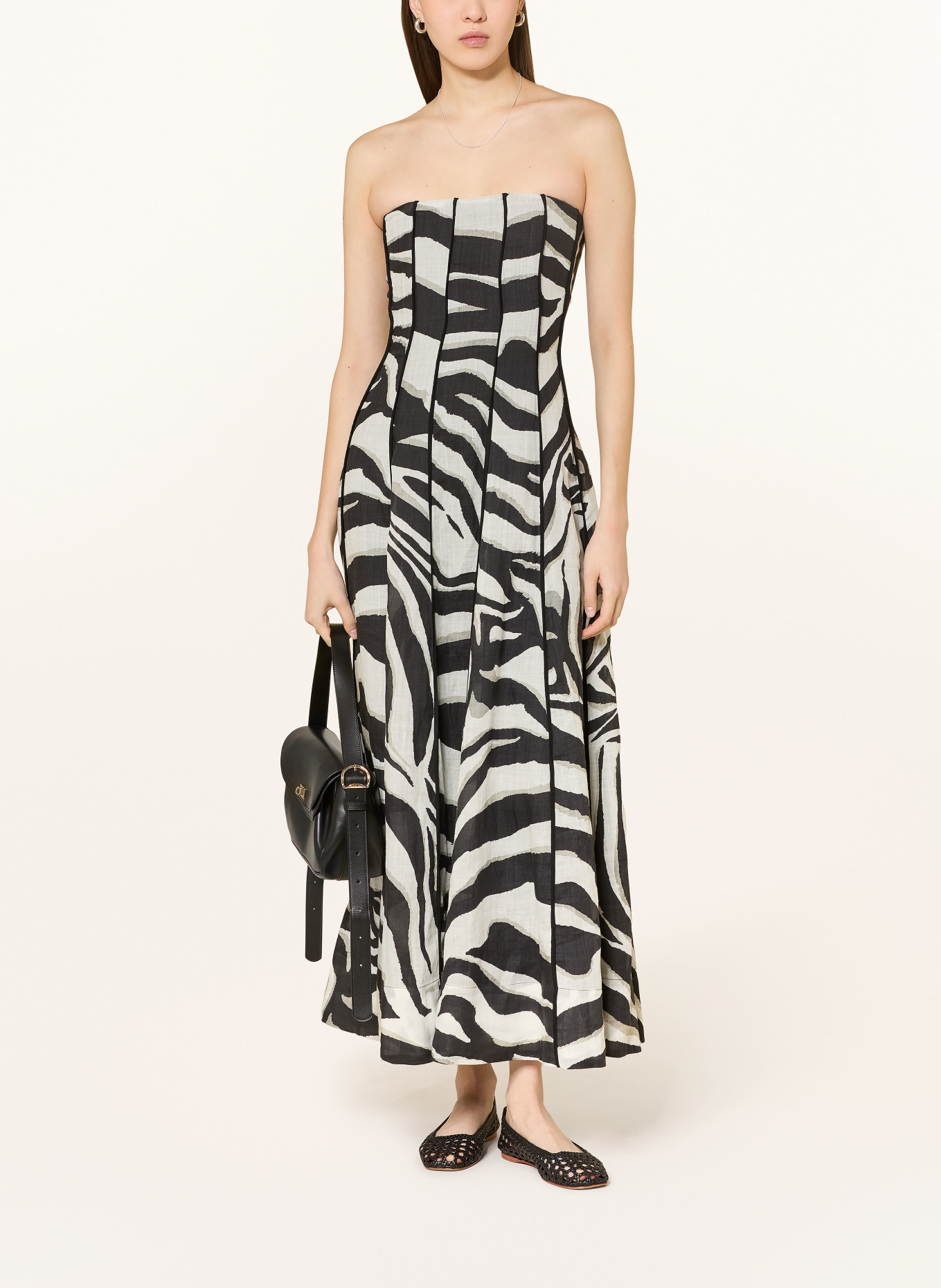 MRS & HUGS off-the-shoulder dress: CREAM / KHAKI / BLACK