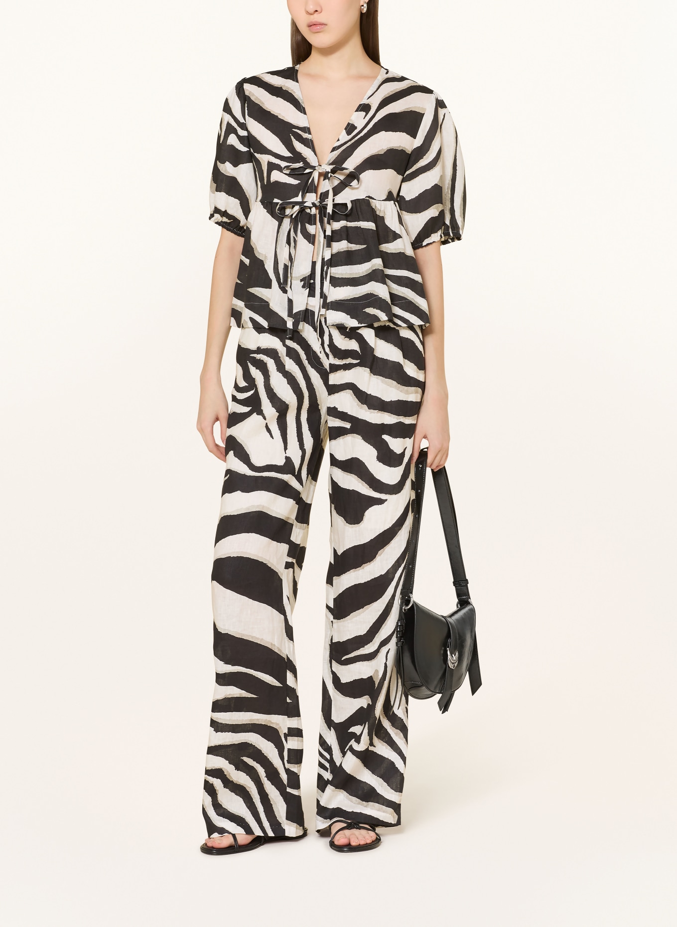 MRS & HUGS linen blouse: CREAM / OLIVE / BLACK