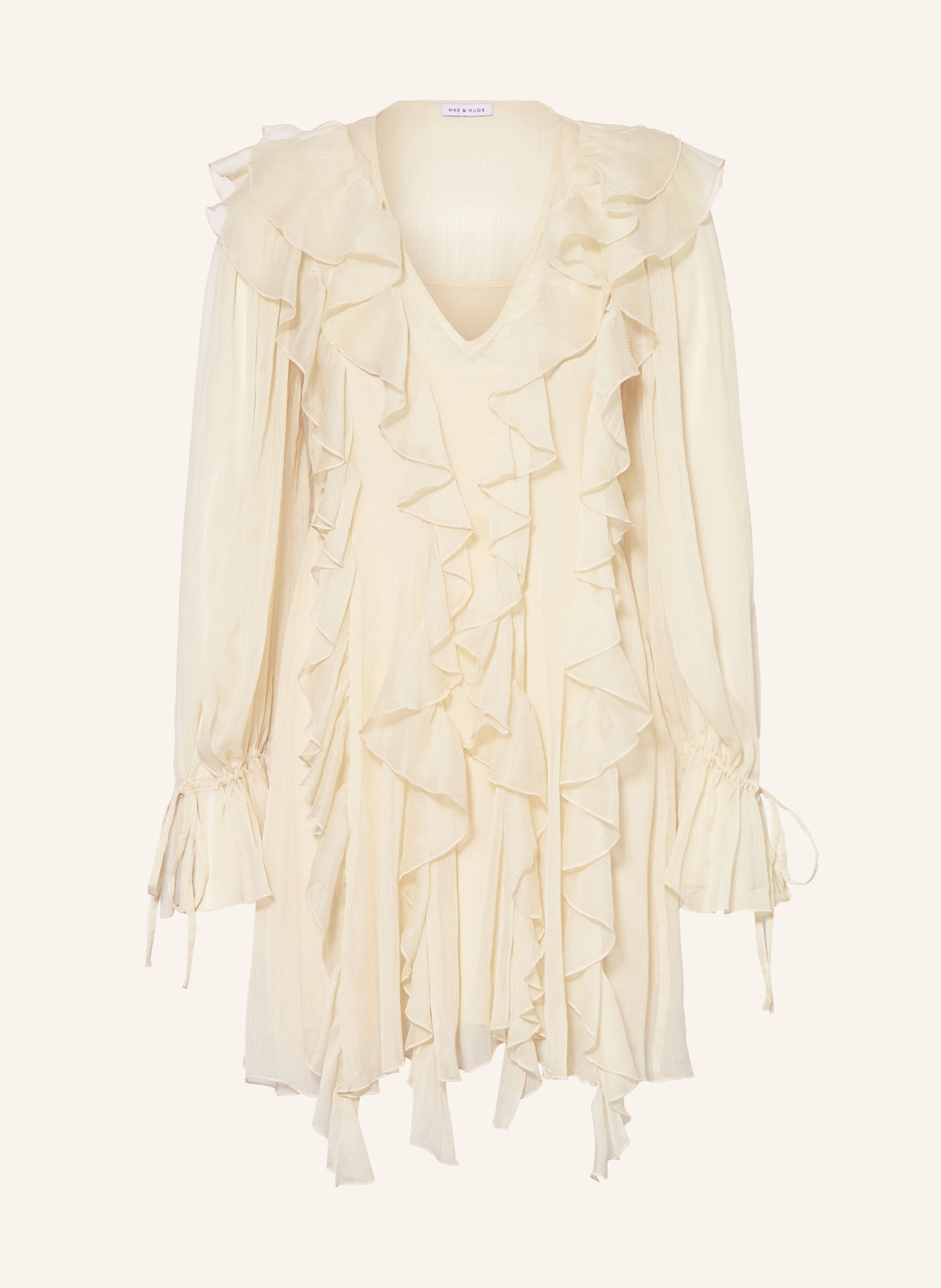 MRS & HUGS Kleid mit Volants: CREME