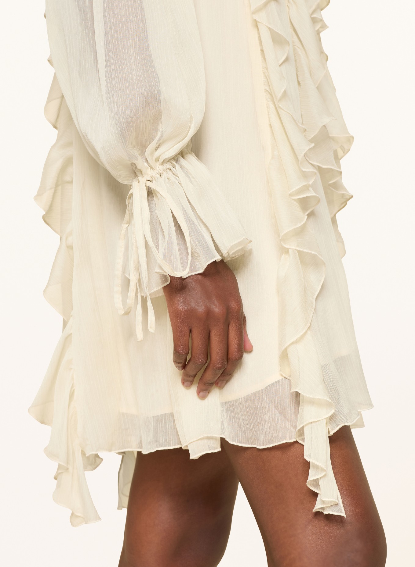 MRS & HUGS Kleid mit Volants: CREME