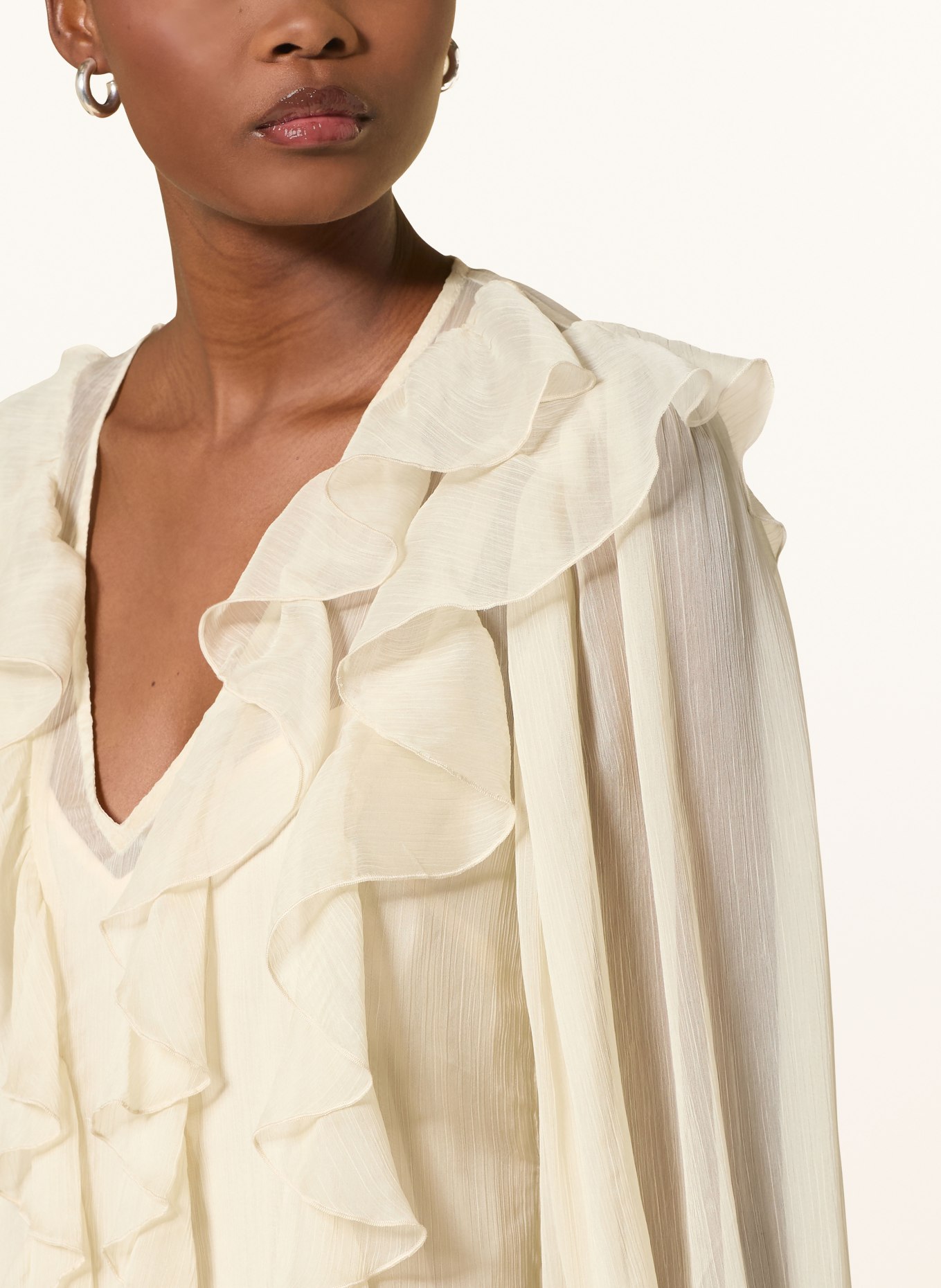 MRS & HUGS Kleid mit Volants: CREME