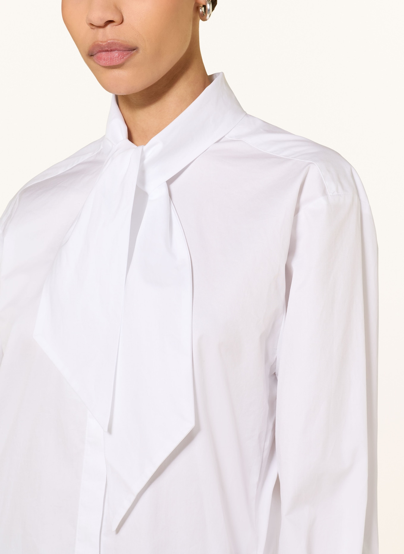 InWear CAPELLAIW shirt blouse with bow tie: WHITE