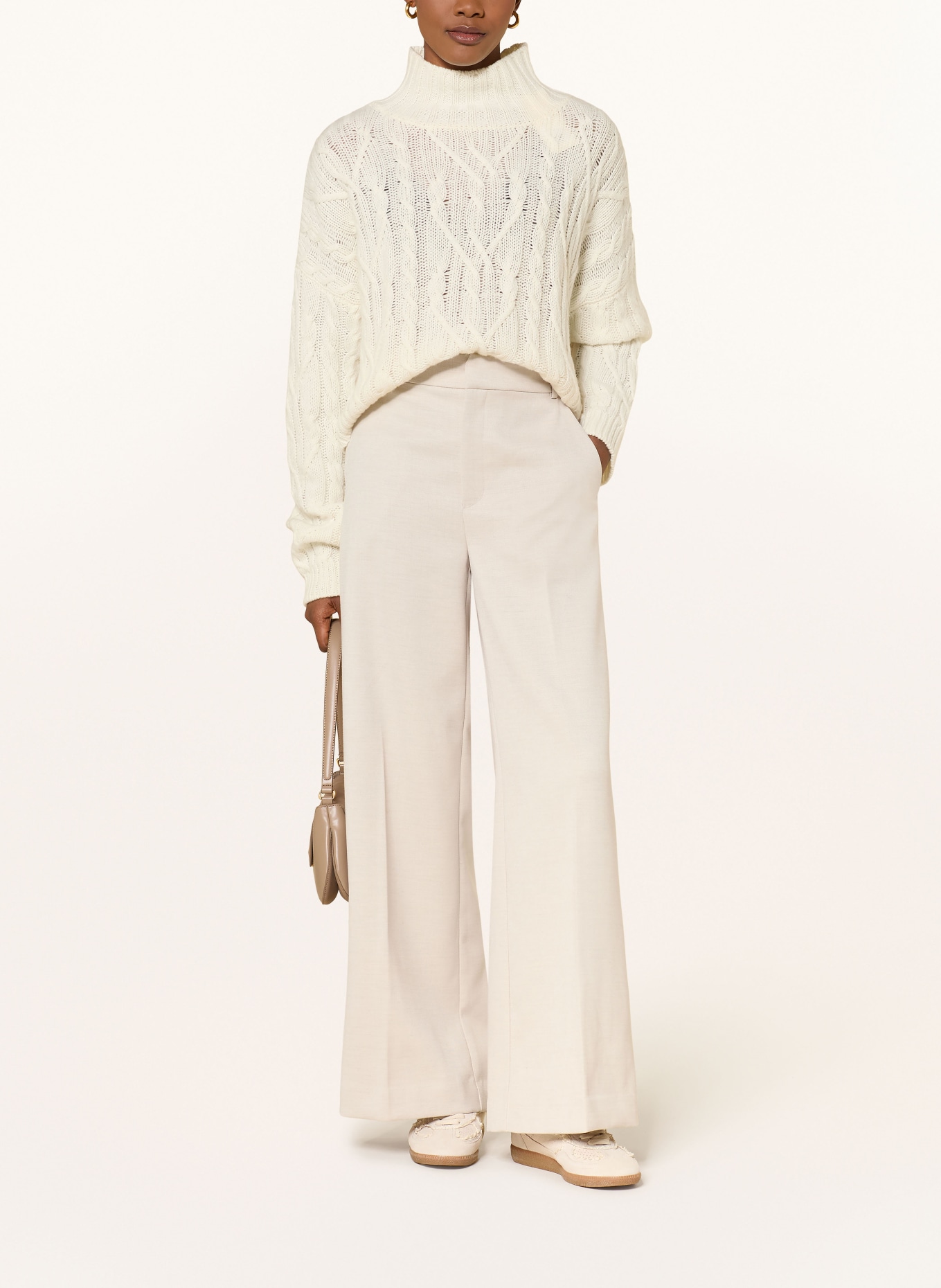 InWear HOLLYNIW wide-leg pants: ECRU