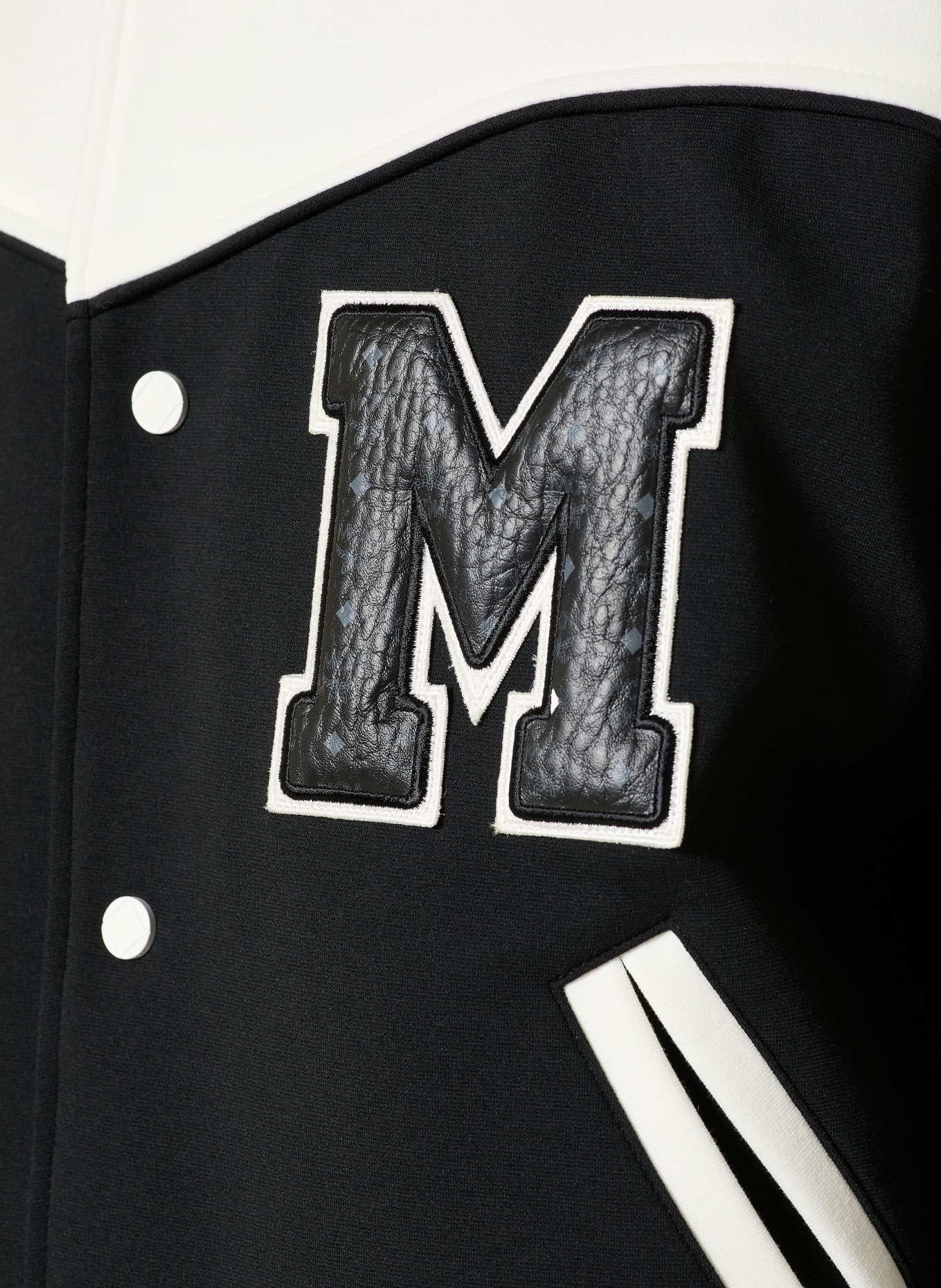 MCM college jacket: BLACK / WHITE