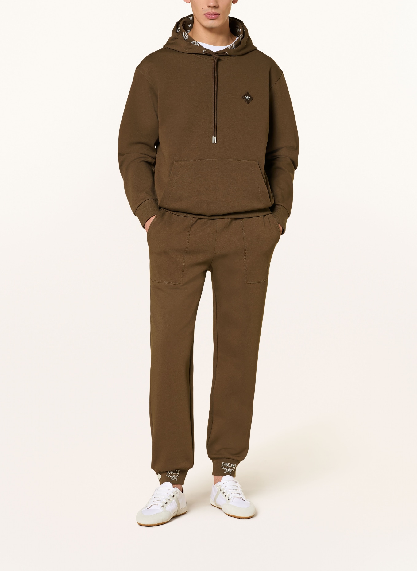 MCM ESSENTIAL sweatpants: KHAKI / CREAM