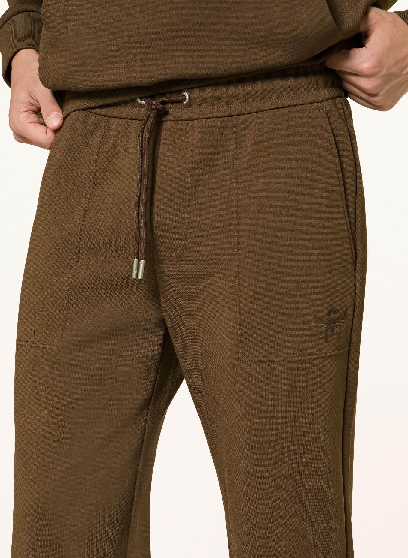 MCM ESSENTIAL sweatpants: KHAKI / CREAM