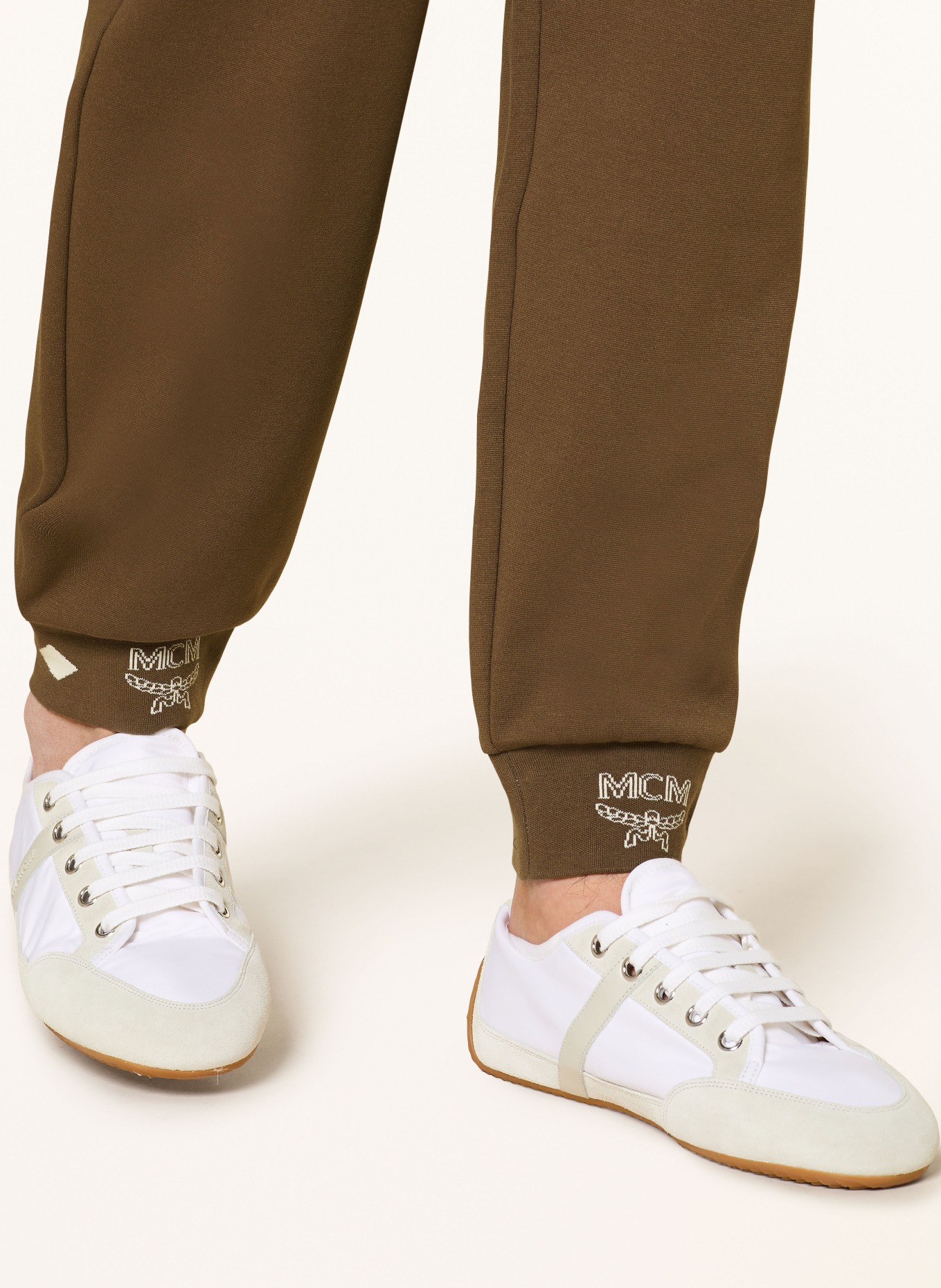 MCM ESSENTIAL sweatpants: KHAKI / CREAM