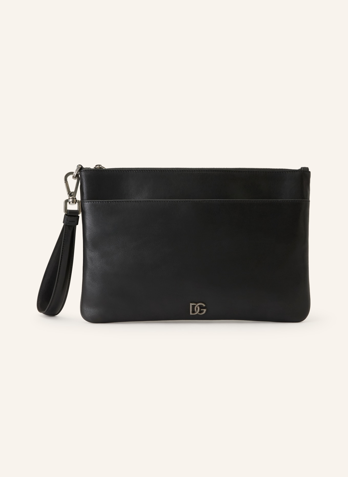 DOLCE & GABBANA Pouch: BLACK / SILVER