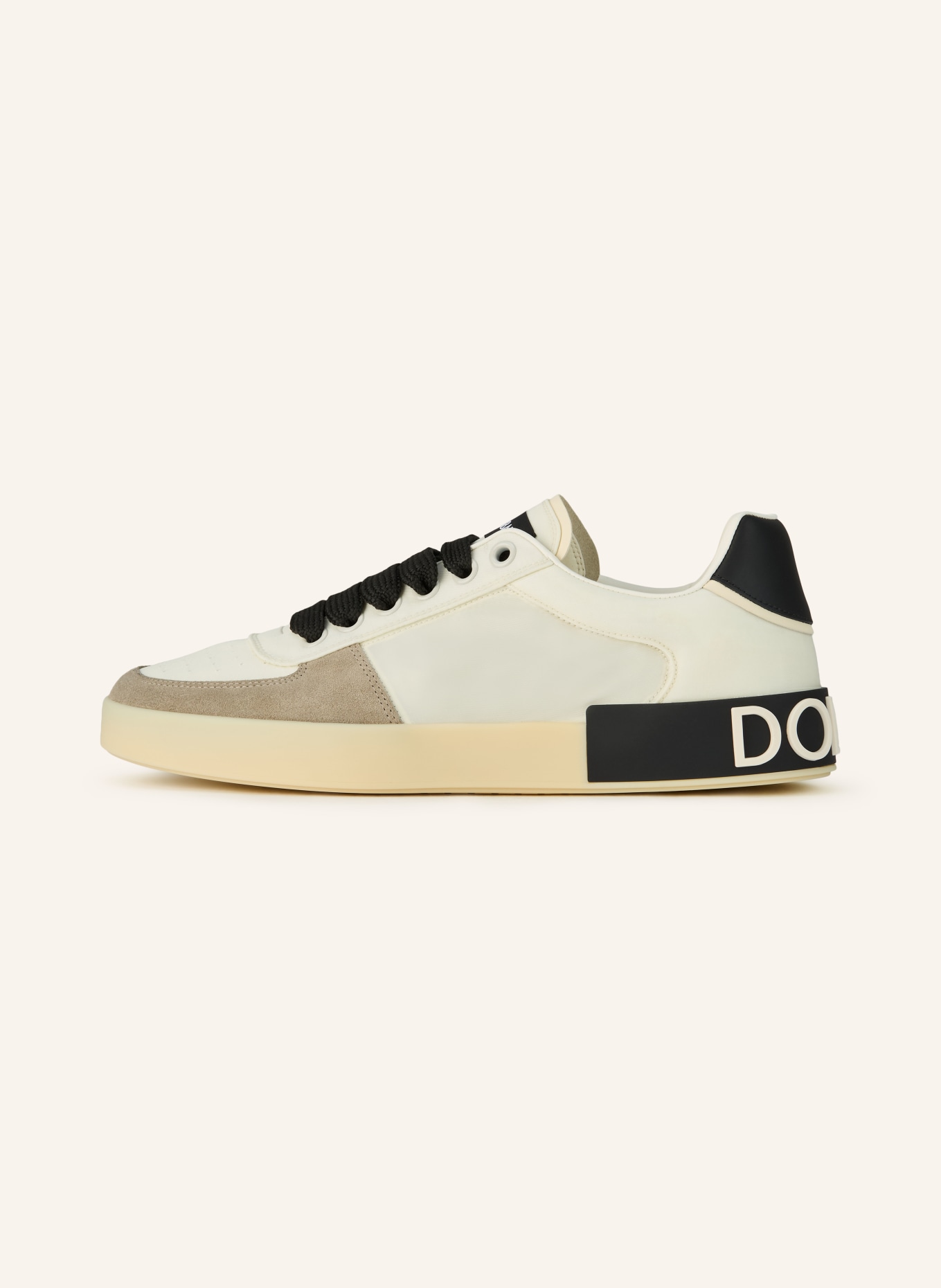 DOLCE & GABBANA Sneaker: CREME / GRAU / SCHWARZ