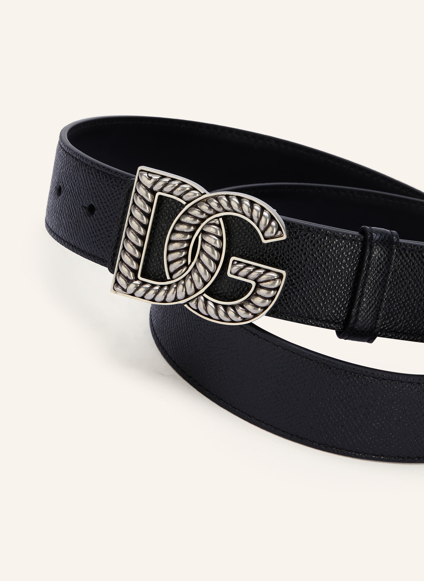 DOLCE & GABBANA Ledergürtel: SCHWARZ