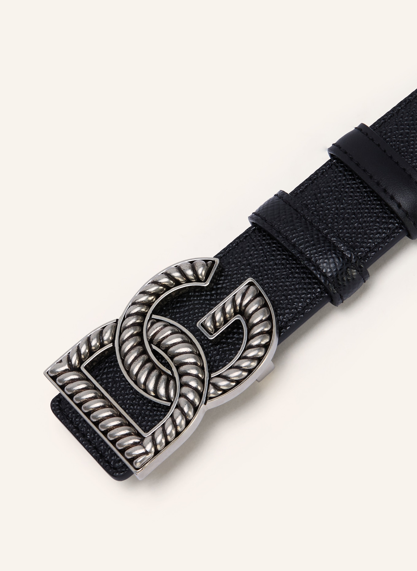 DOLCE & GABBANA Ledergürtel: SCHWARZ