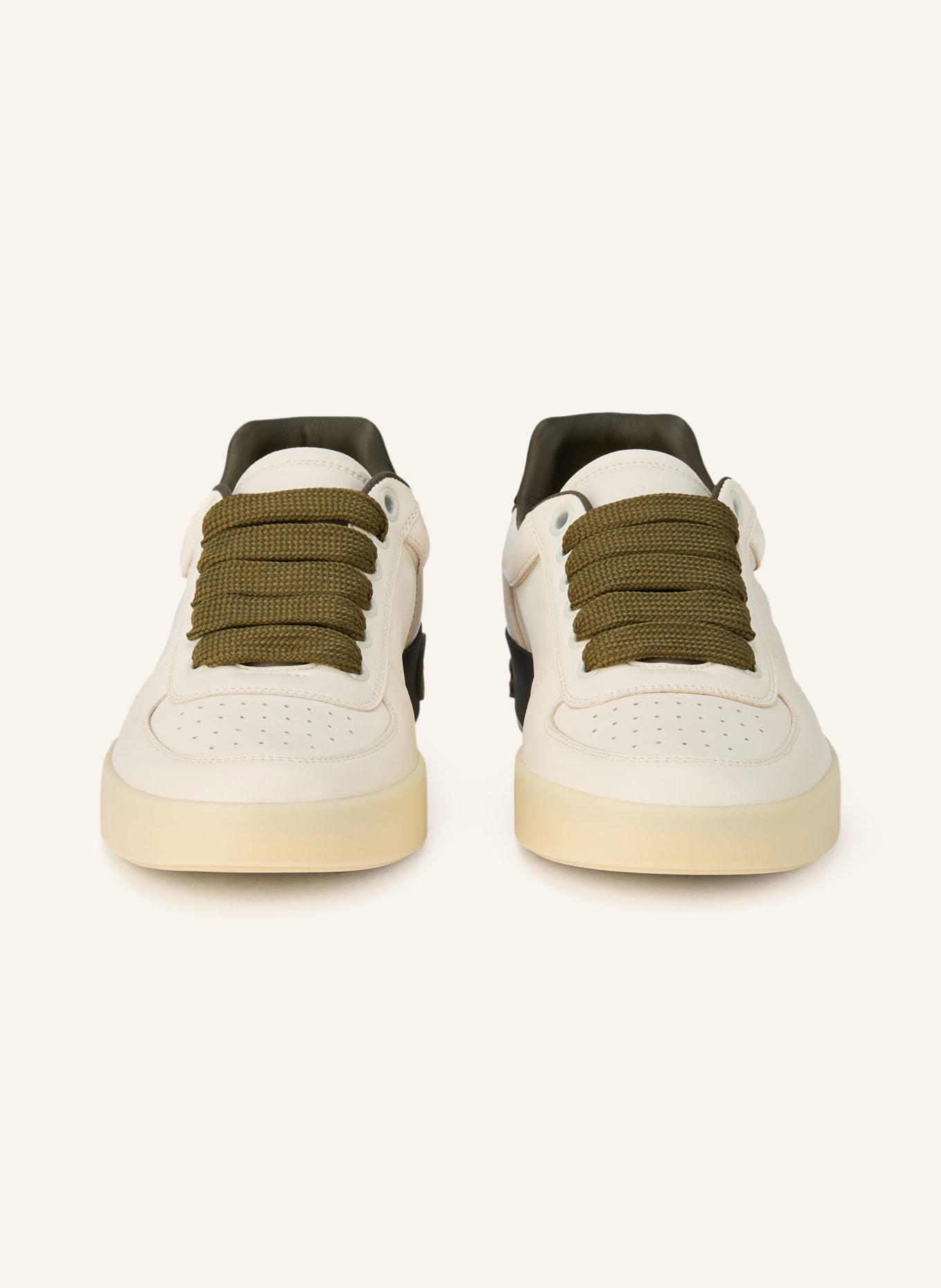 DOLCE & GABBANA PORTOFINO sneaker: WHITE / OLIVE / BLACK