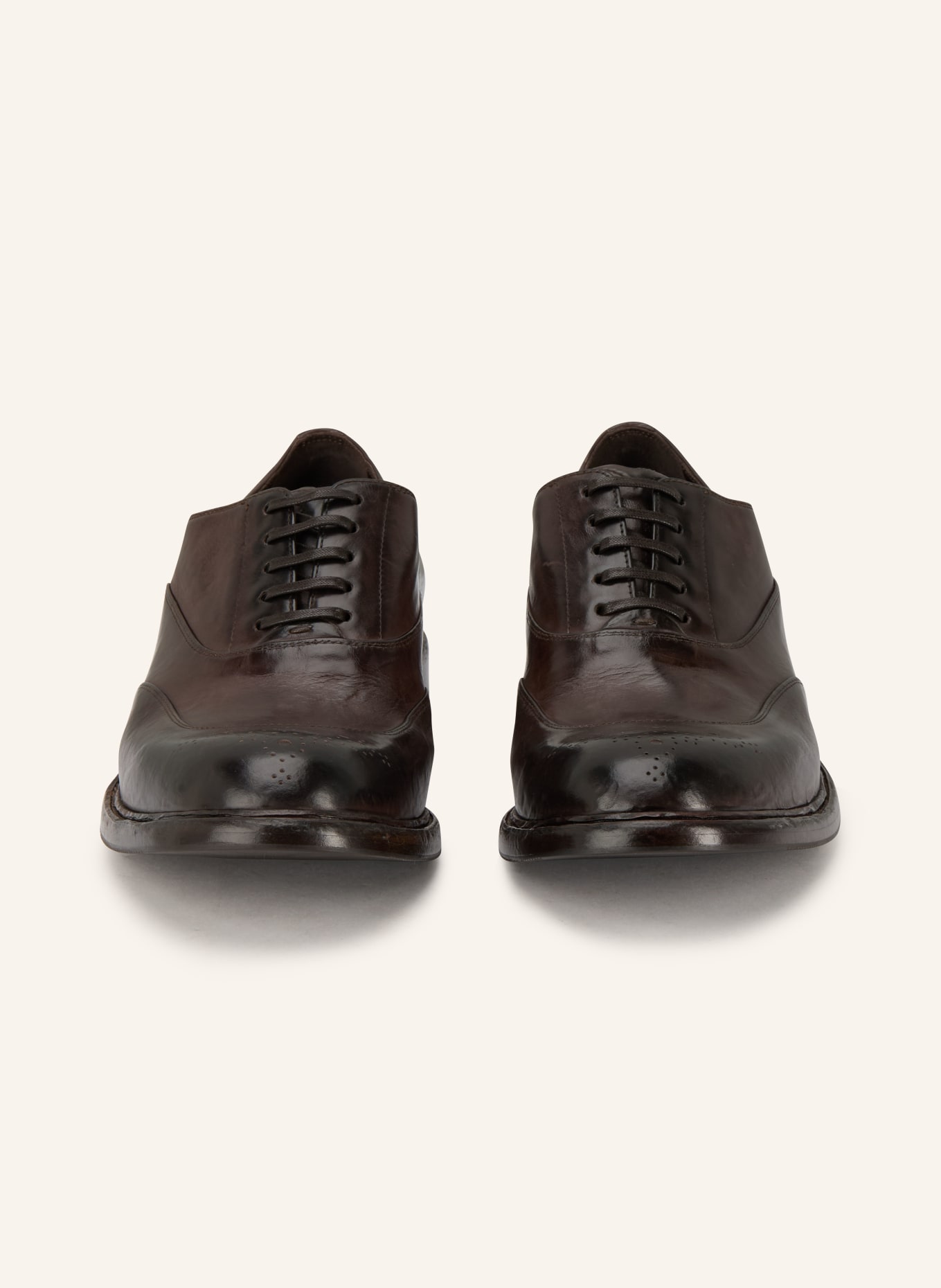 DOLCE & GABBANA šněrovací boty: TMAVĚ HNĚDÁ