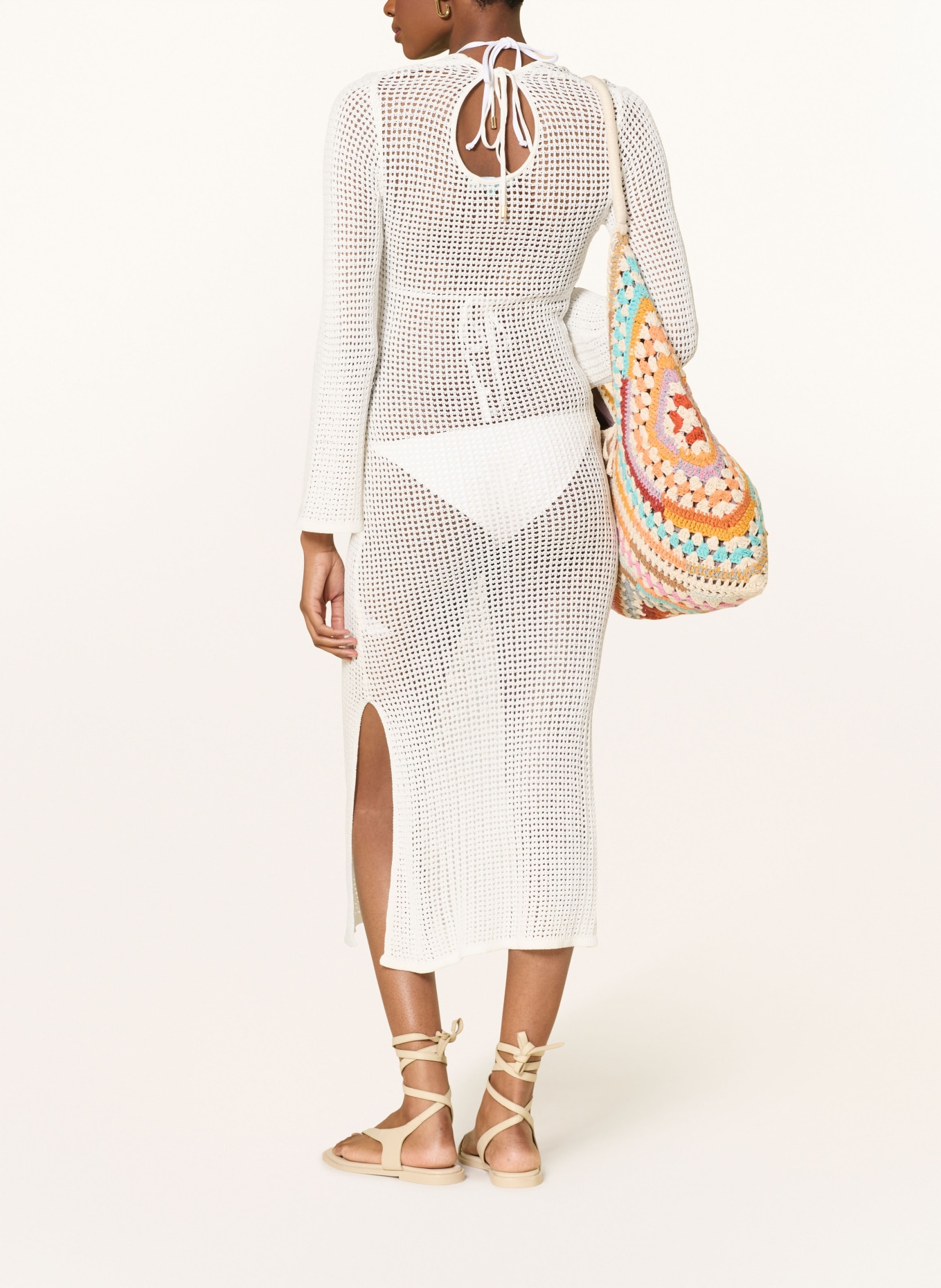 MELISSA ODABASH Sukienka plażowa CASEY z wycięciem: ECRU