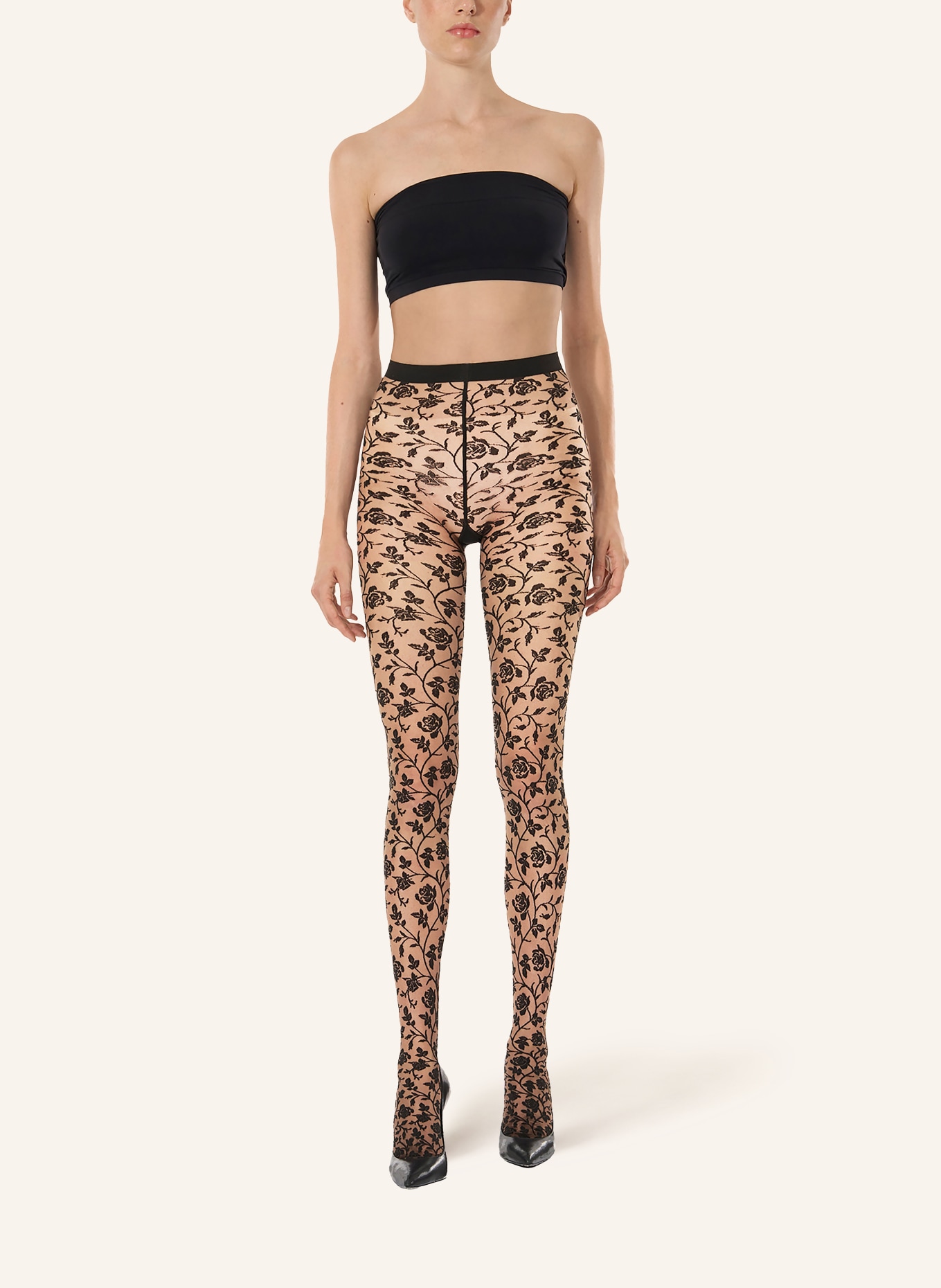 Wolford ROSE sheer tights: 8641 fairly light/black