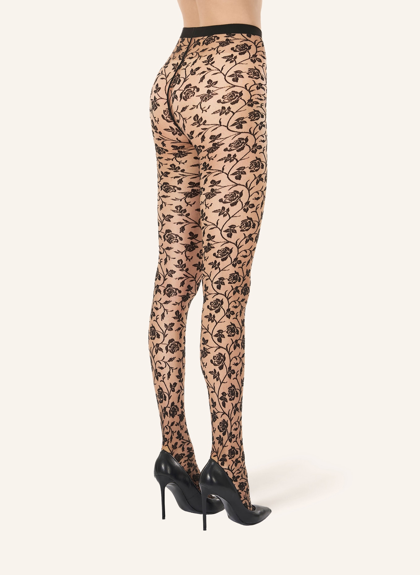 Wolford ROSE sheer tights: 8641 fairly light/black
