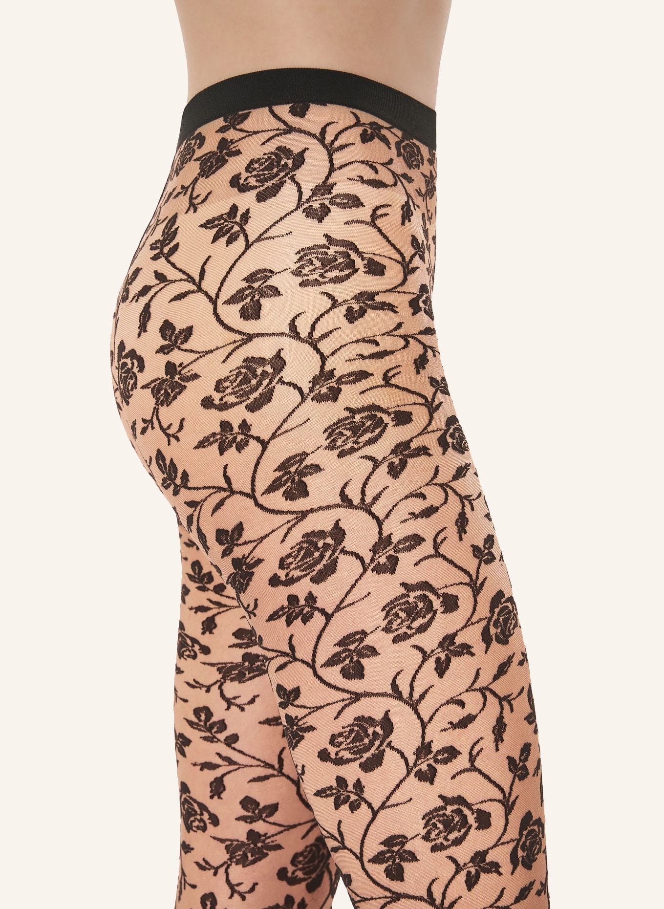 Wolford ROSE sheer tights: 8641 fairly light/black