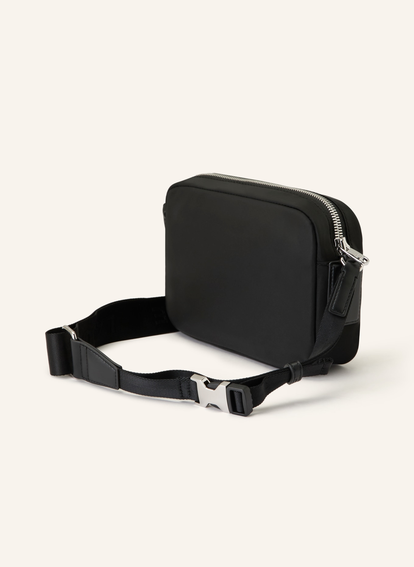LACOSTE REPORTER BAG shoulder bag: BLACK / SILVER