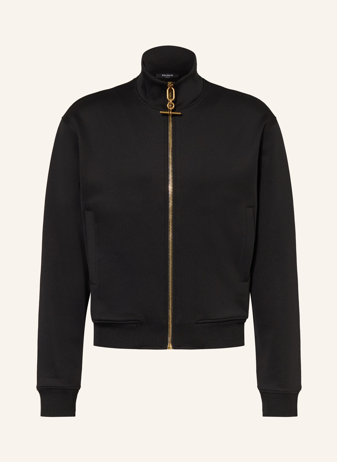 BALMAIN sweat jacket: BLACK