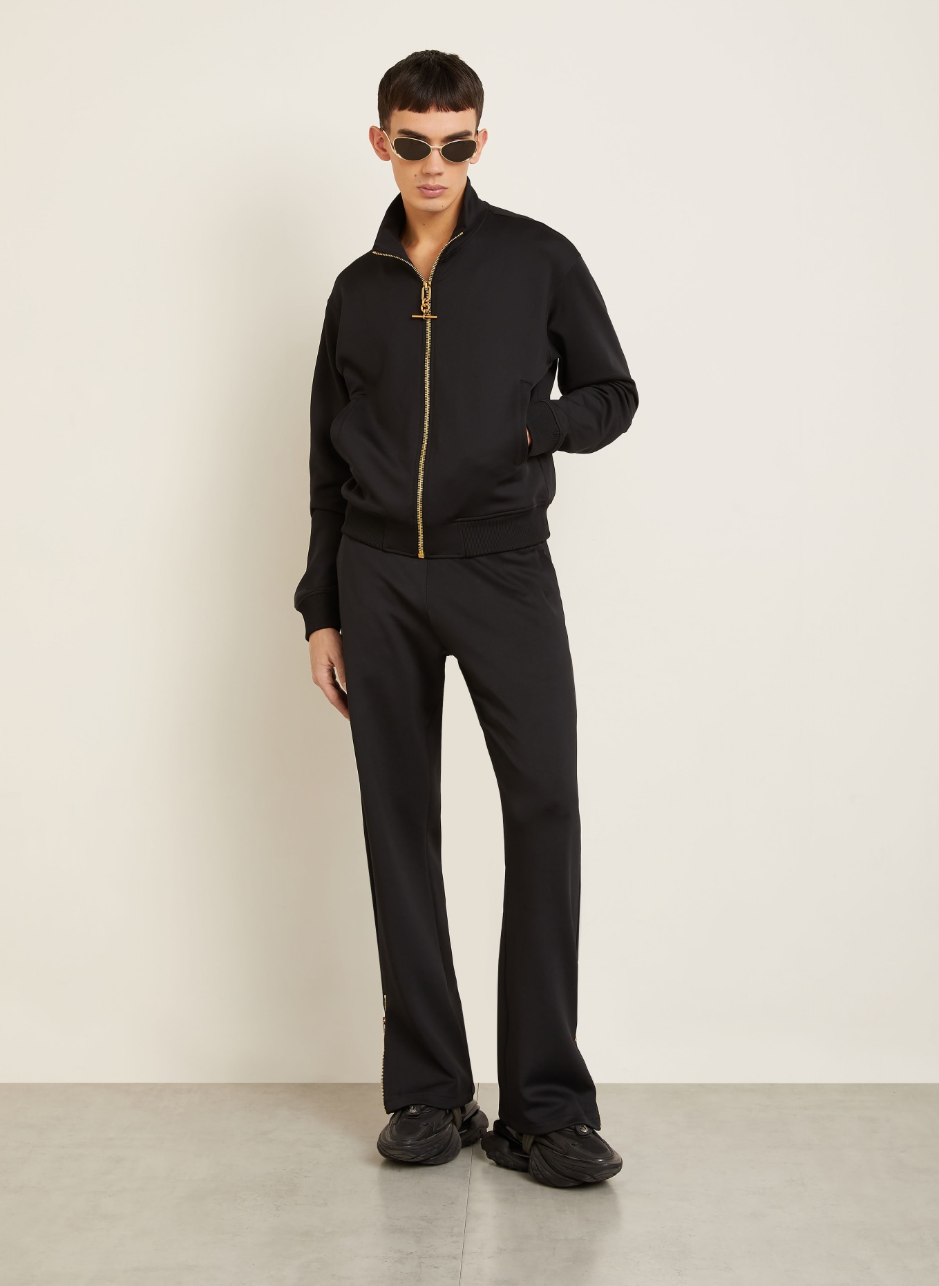 BALMAIN sweat jacket: BLACK