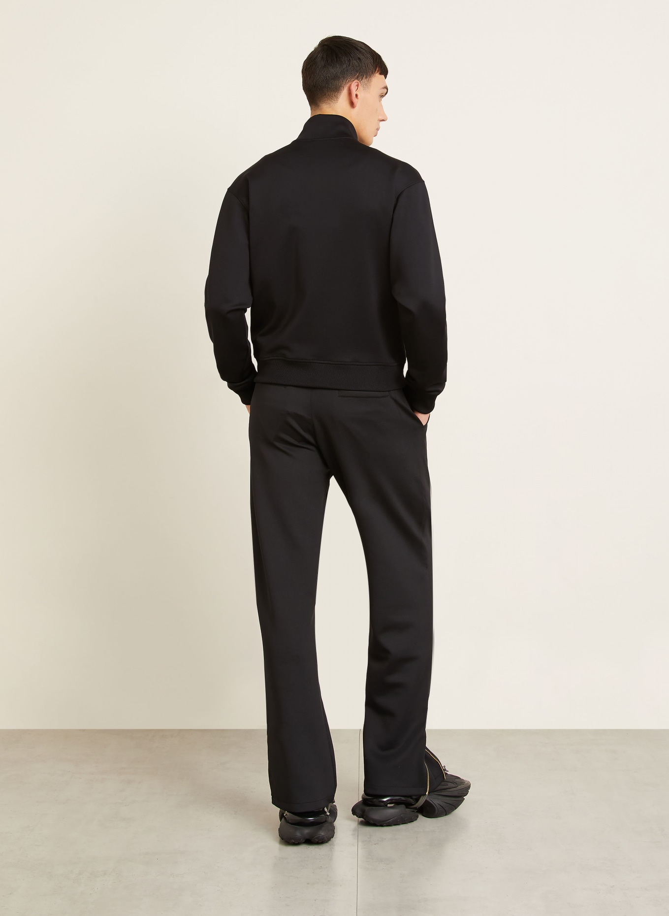 BALMAIN sweat jacket: BLACK