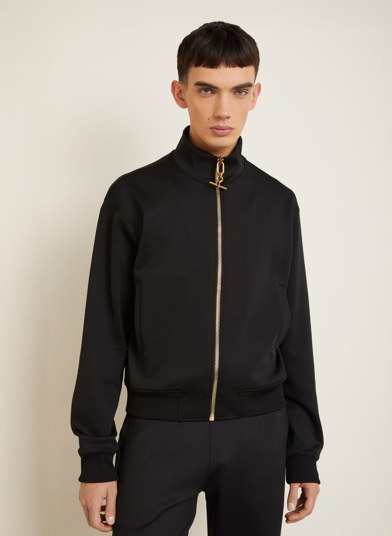 BALMAIN sweat jacket: BLACK