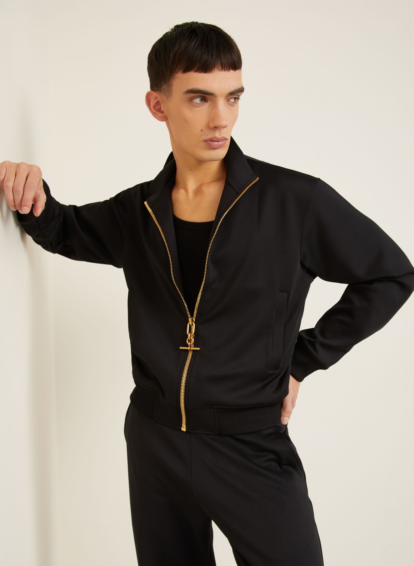 BALMAIN sweat jacket: BLACK