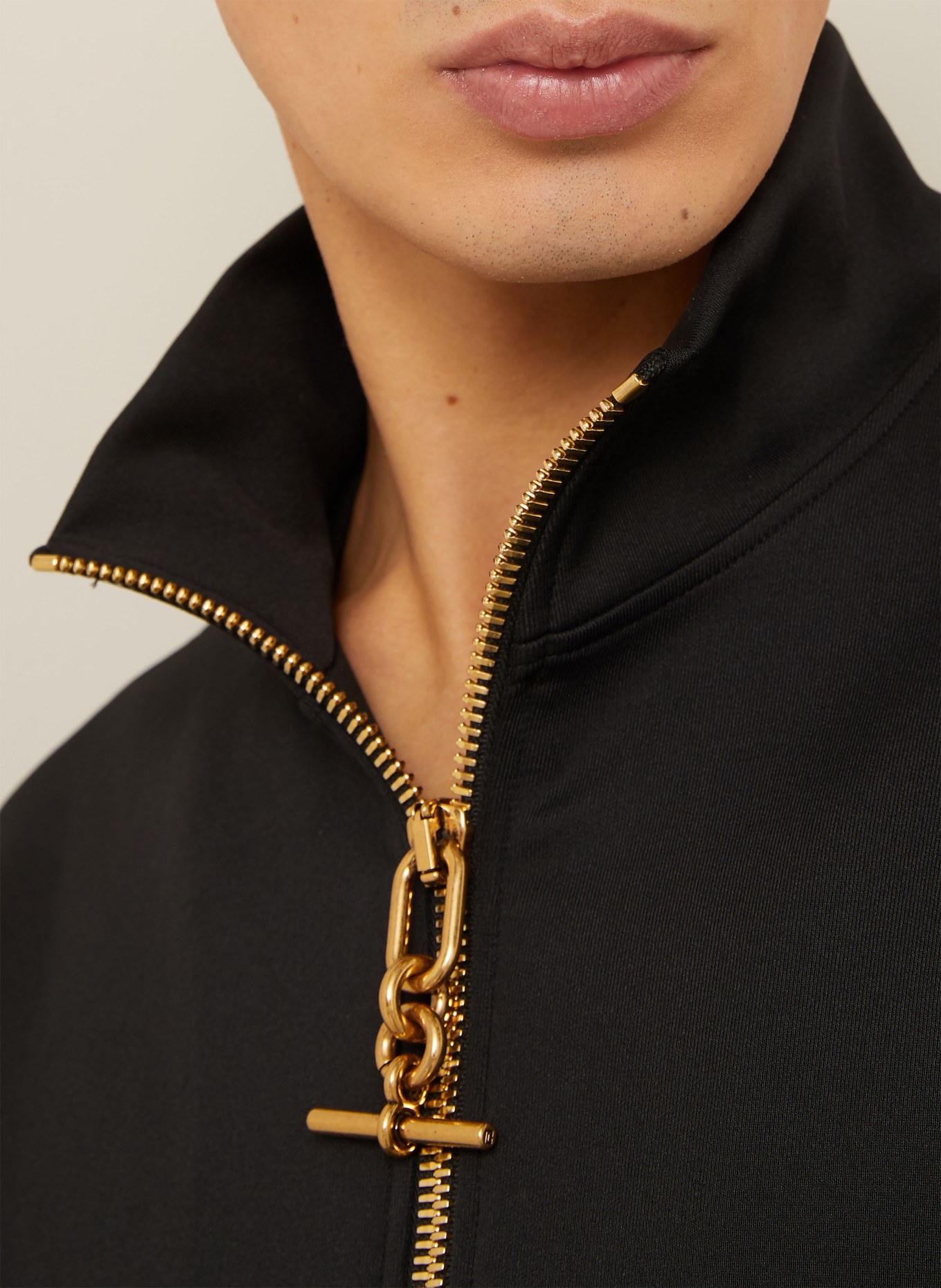 BALMAIN sweat jacket: BLACK