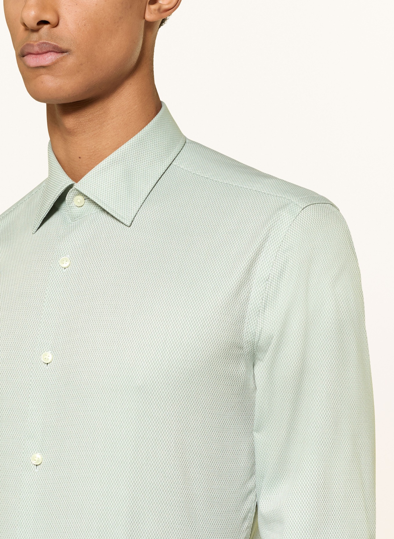 BOSS HANK Slim Fit Shirt: BLUE GRAY