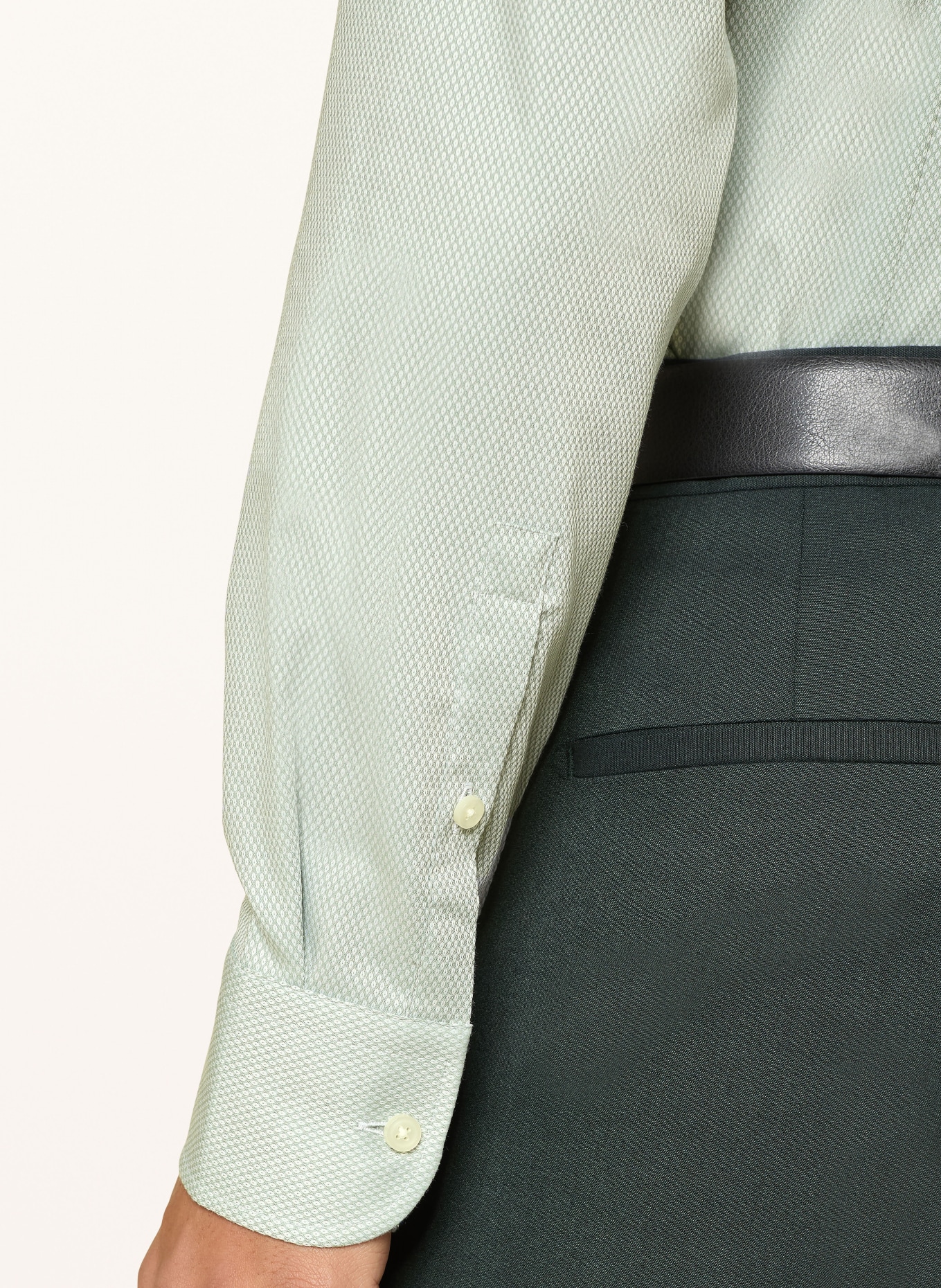 BOSS HANK Slim Fit Shirt: BLUE GRAY