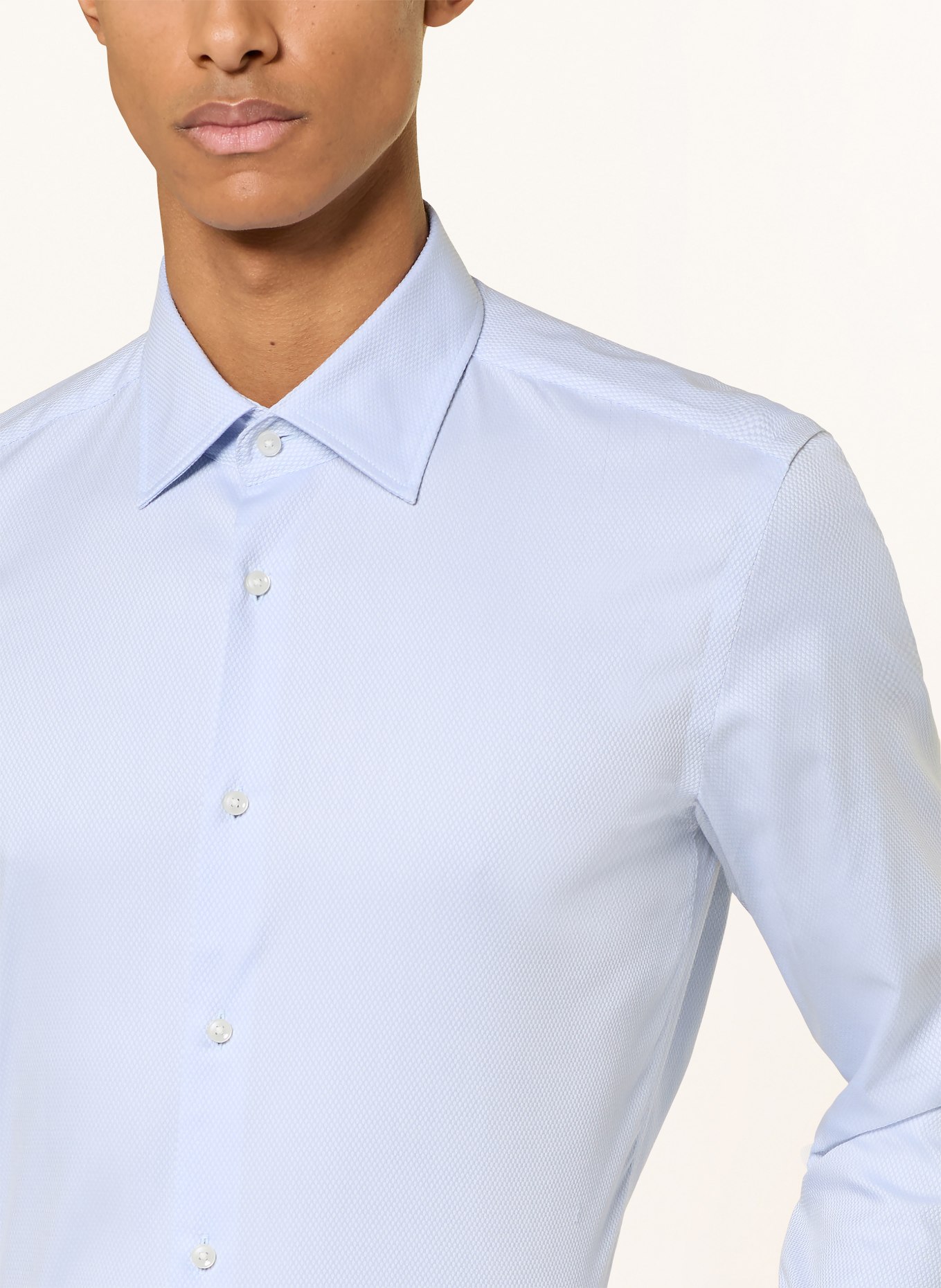 BOSS HANK Slim Fit Shirt: LIGHT BLUE
