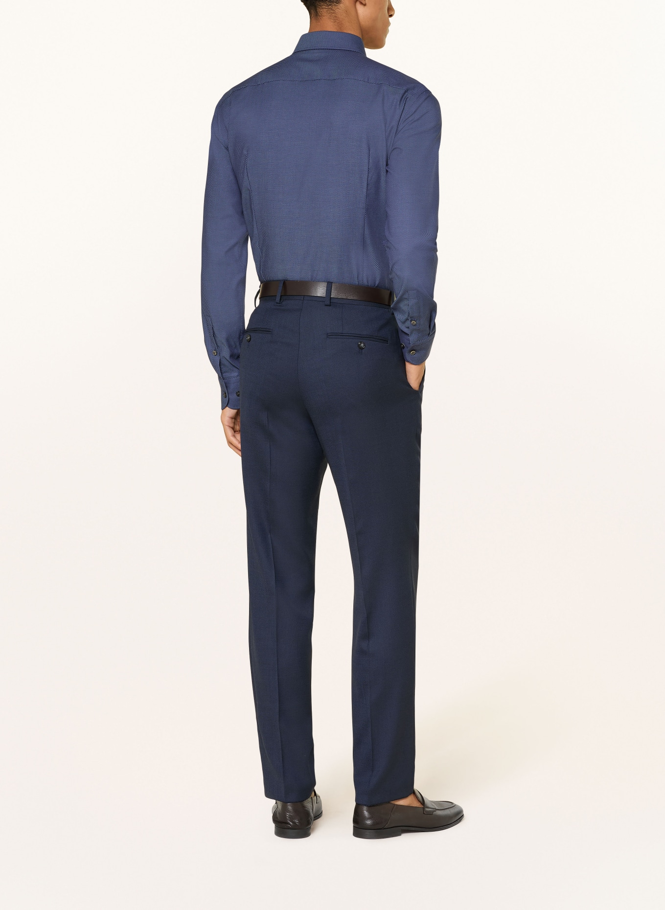 BOSS HANK Slim Fit Shirt: DARK BLUE