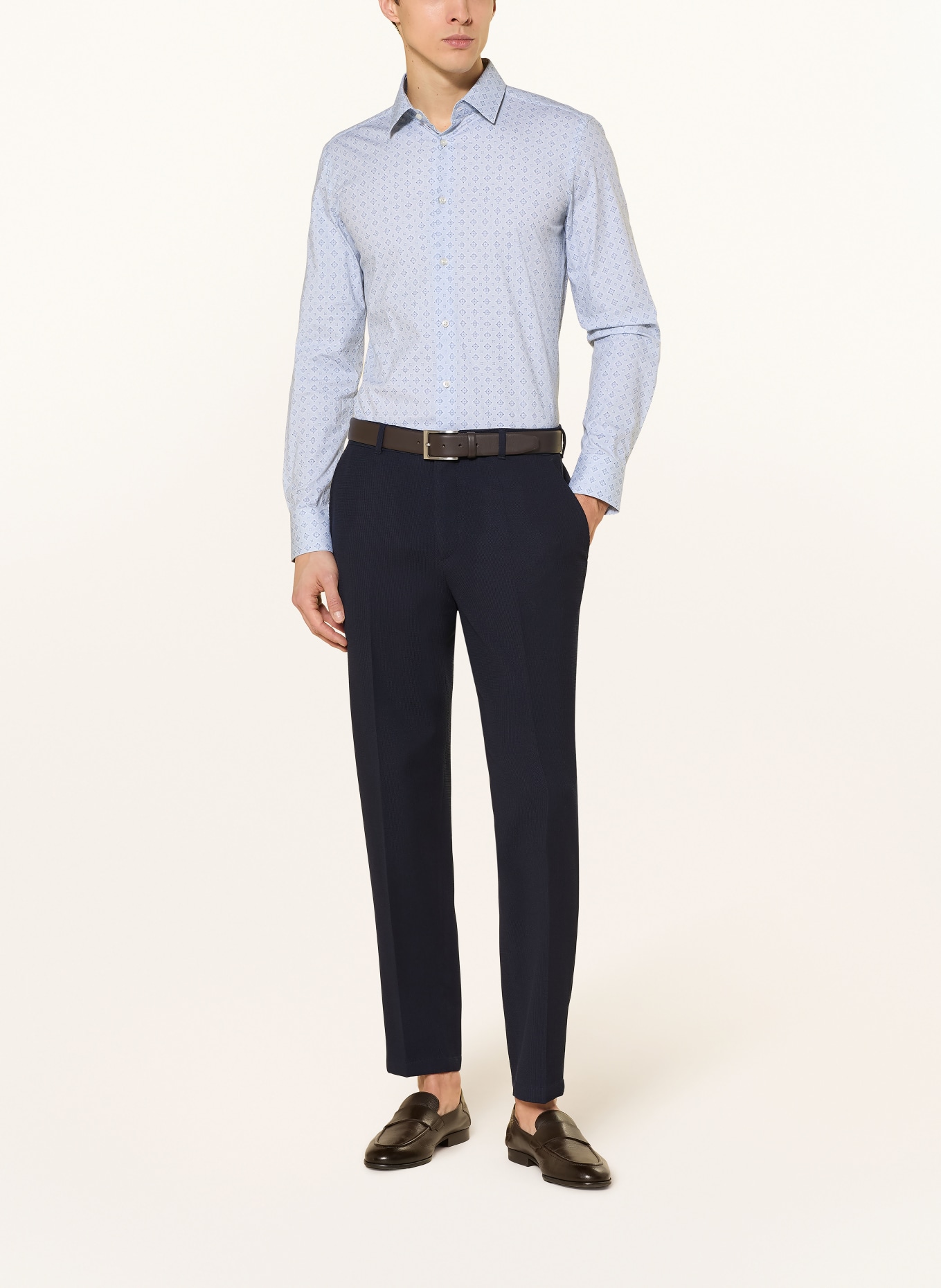 BOSS Hemd HANK Slim Fit: HELLBLAU / BLAU