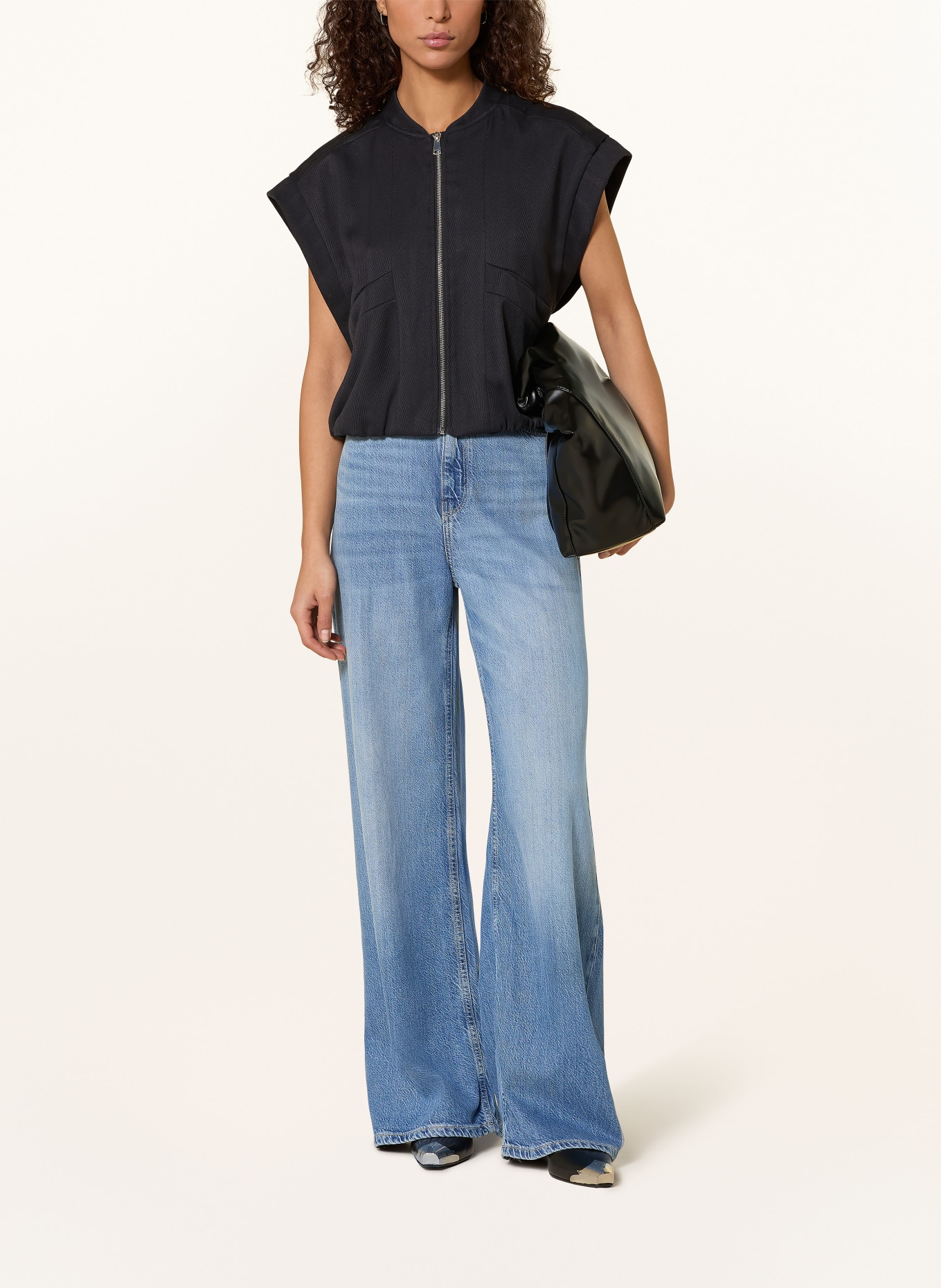 Y.A.S. Sweat-Weste: SCHWARZ