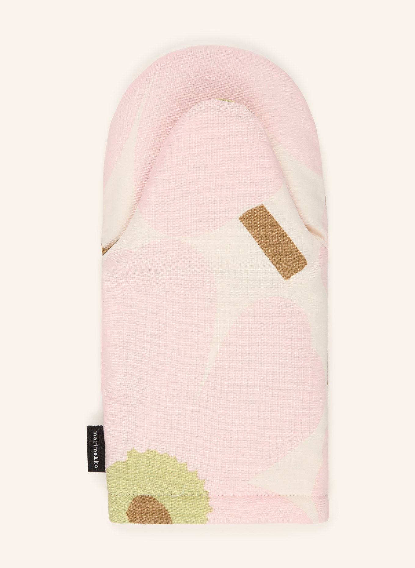 marimekko oven mitt: PINK / CREAM / LIGHT GREEN