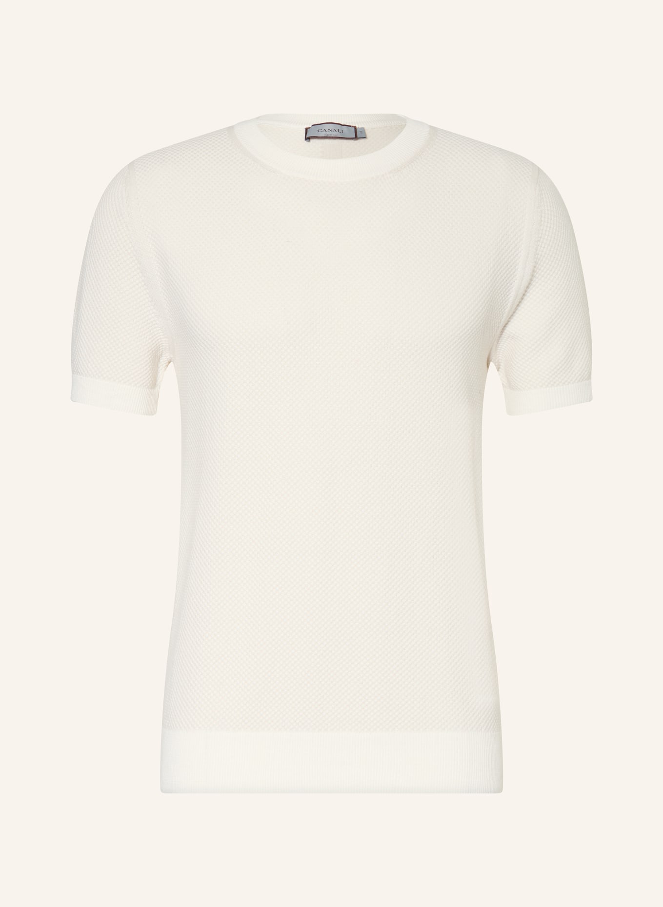 CANALI knit shirt: WHITE