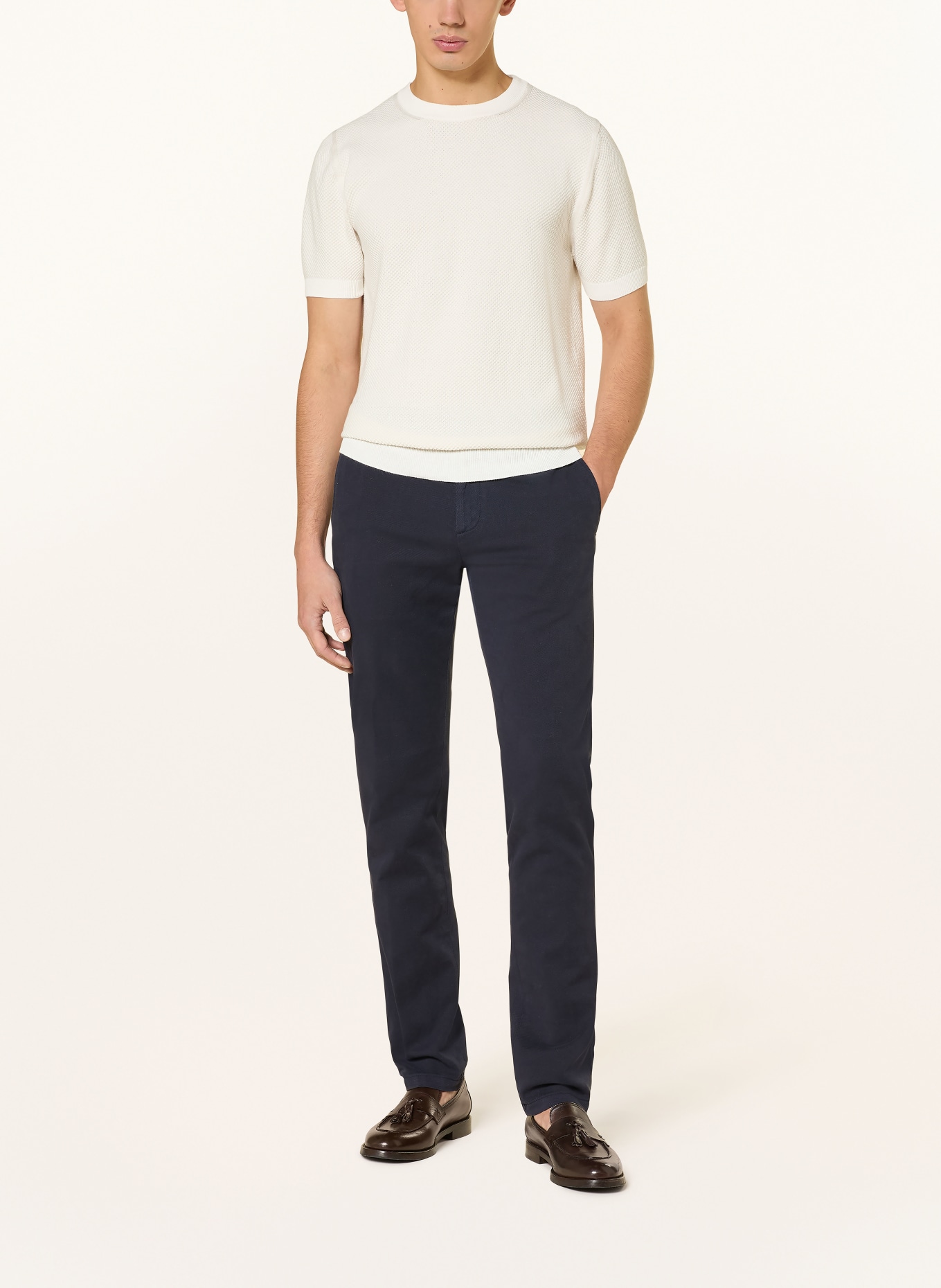 CANALI knit shirt: WHITE