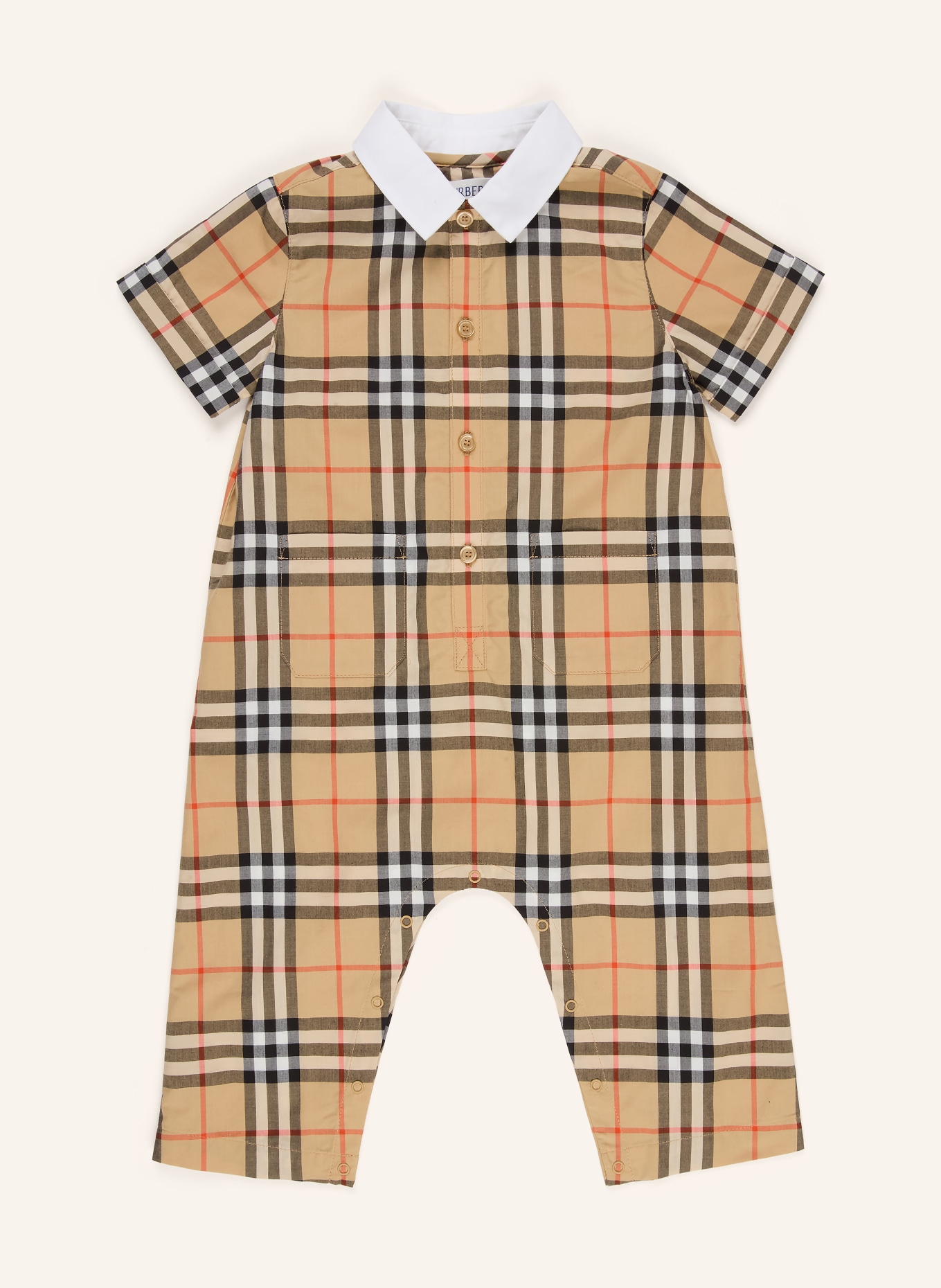 BURBERRY Romper suit ANDREAS: CAMEL / WHITE / BLACK