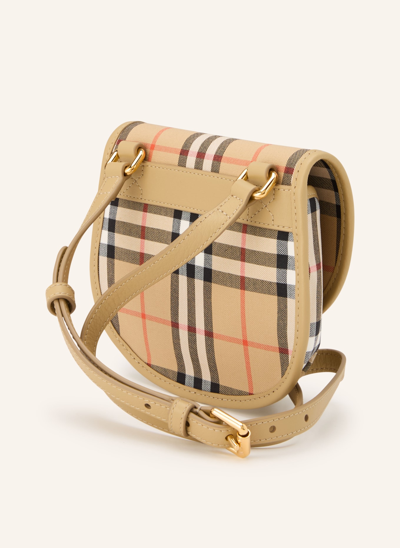 BURBERRY Taška přes rameno ALICE: VELBLOUDÍ / ČERVENÁ / ČERNÁ